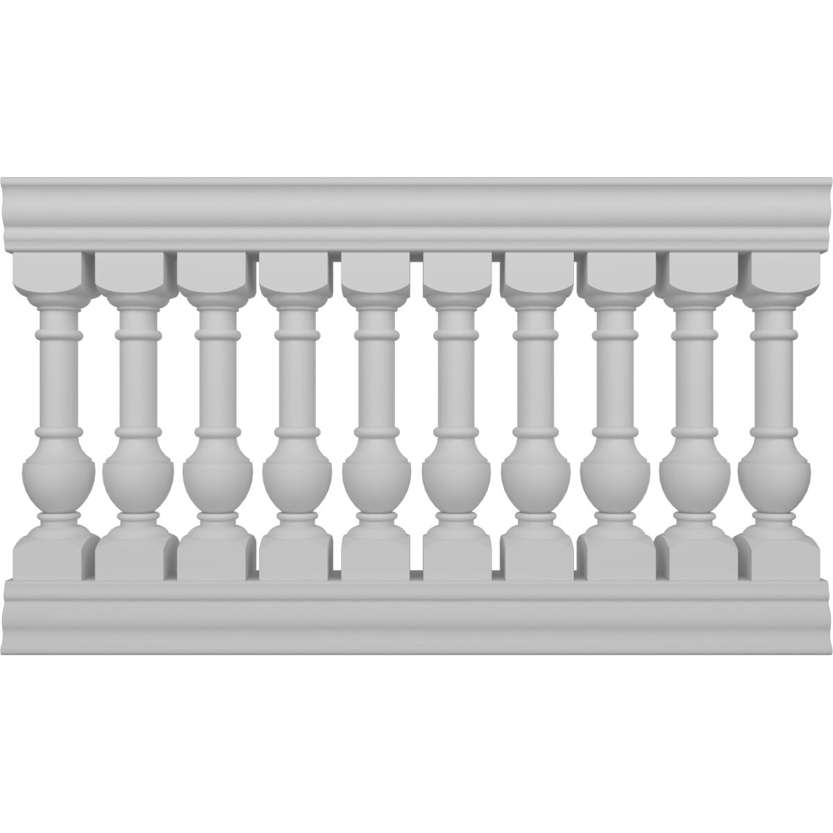 Ekena Millwork BALK38X060YOG FiberThane 5-Feet x 38-Inches York Fiberglass Deck Rail Kit