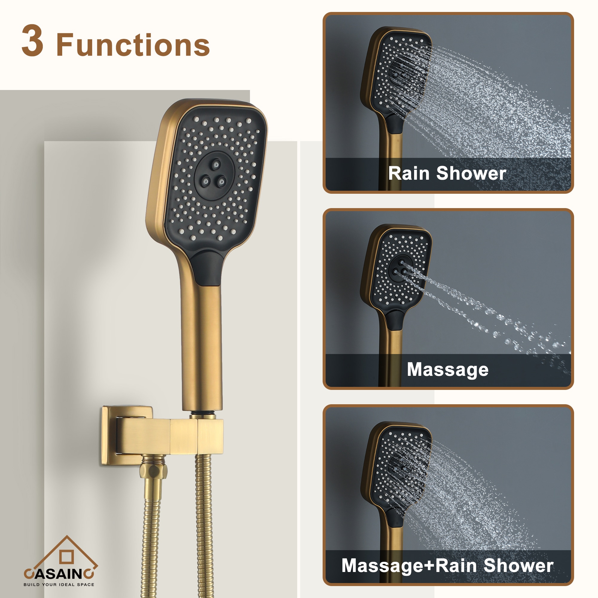 CASAINC CS6221-12BG Showerhead-Bar-Panels - View #6