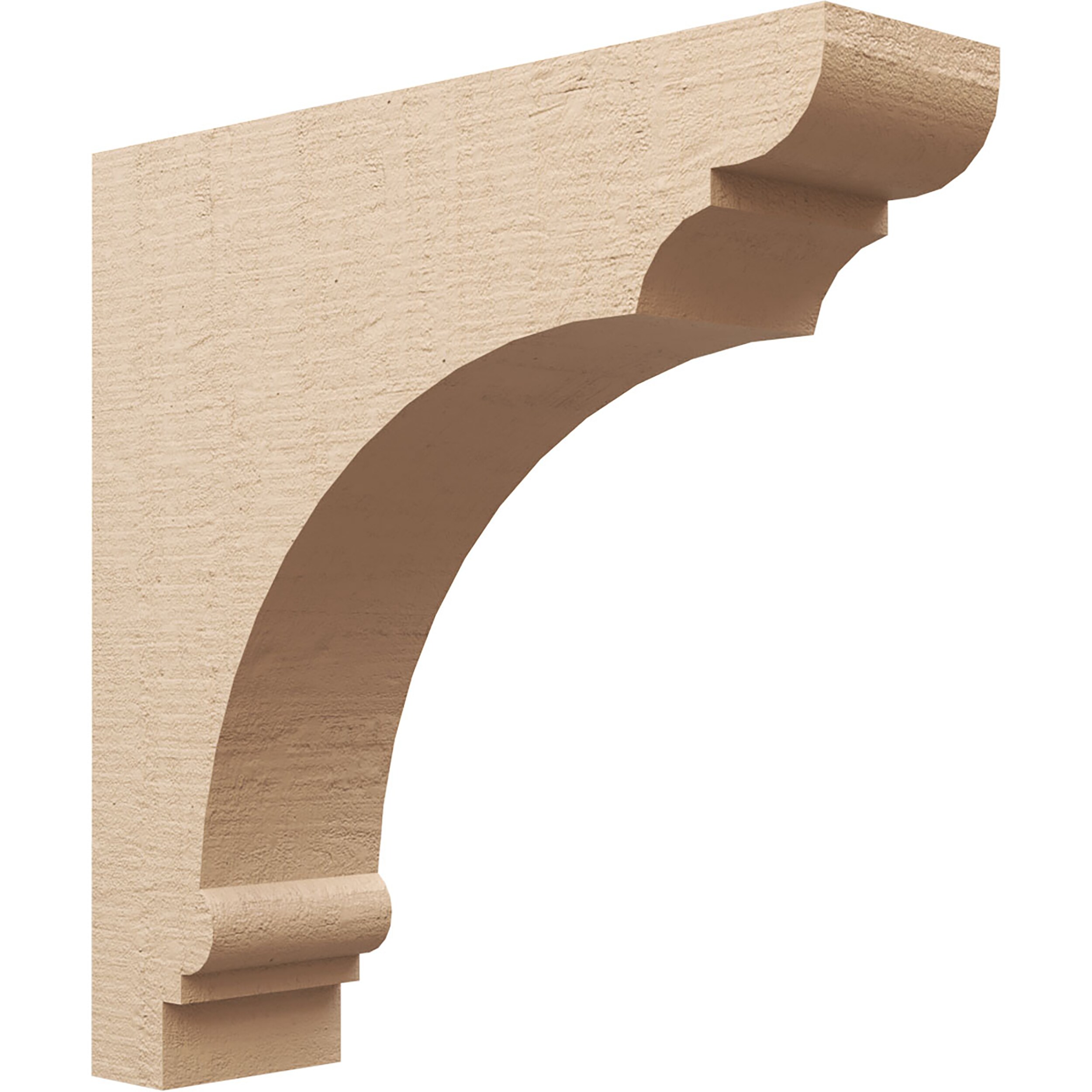 Ekena Millwork CORU09X36X36HUGRCPR 9-in x 36-in x 36-in Rough Cedar Woodgrain TimberThane Primed Urethane Paintable/Stainable Corbel
