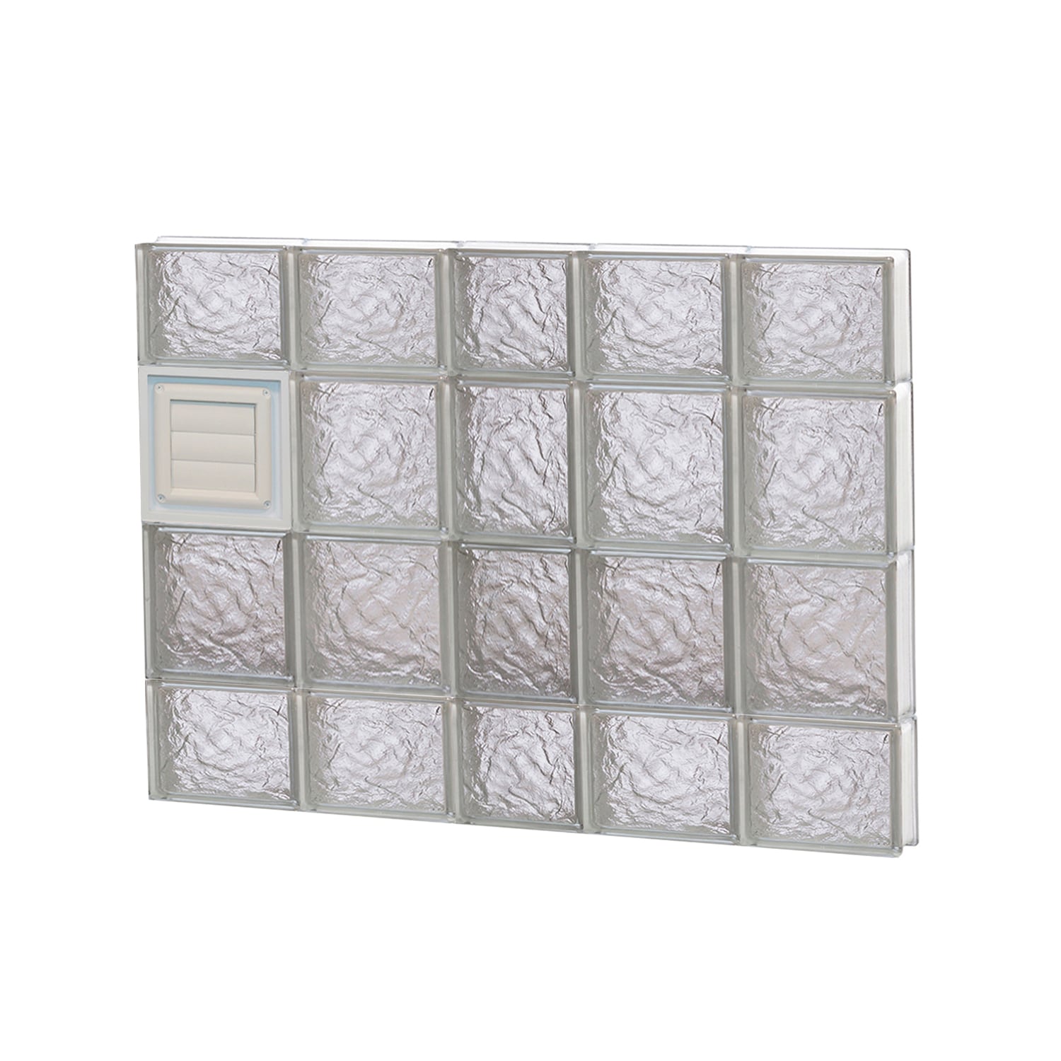 REDI2SET D3828IS Ice Glass 36-3/4-in x 27-in Frameless Replacement Dryer vent Glass Block Window