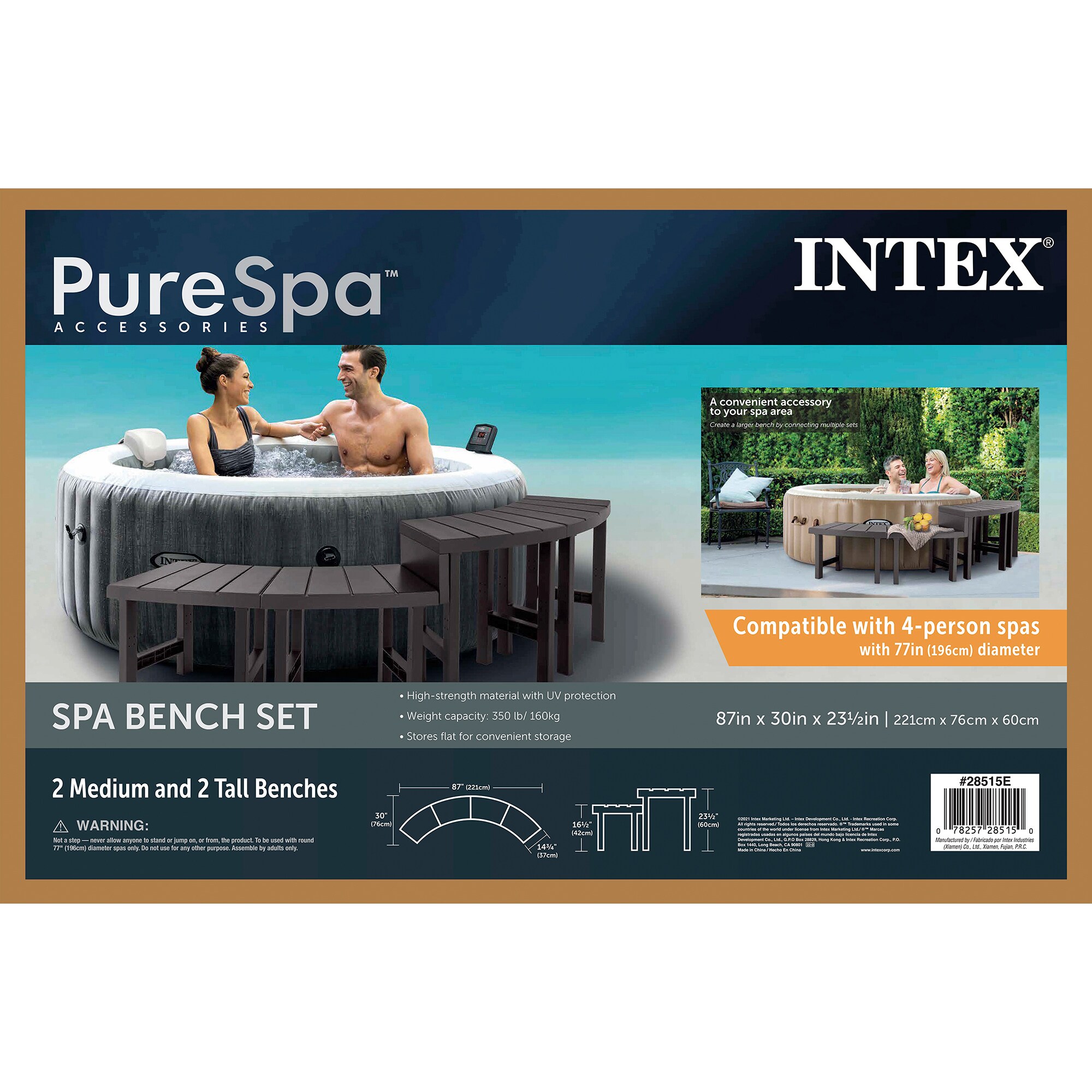 Intex Resin UV Resistant Hot Tub Accessory Pack - Set of 4 PureSpa ...