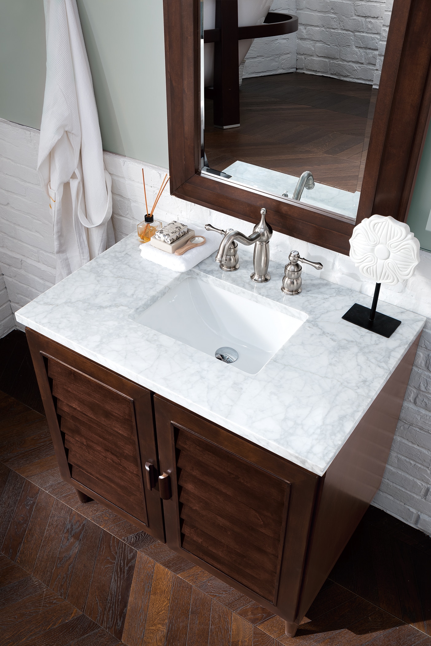 Portland 36" Whitewashed Walnut Single Bathroom Vanity
