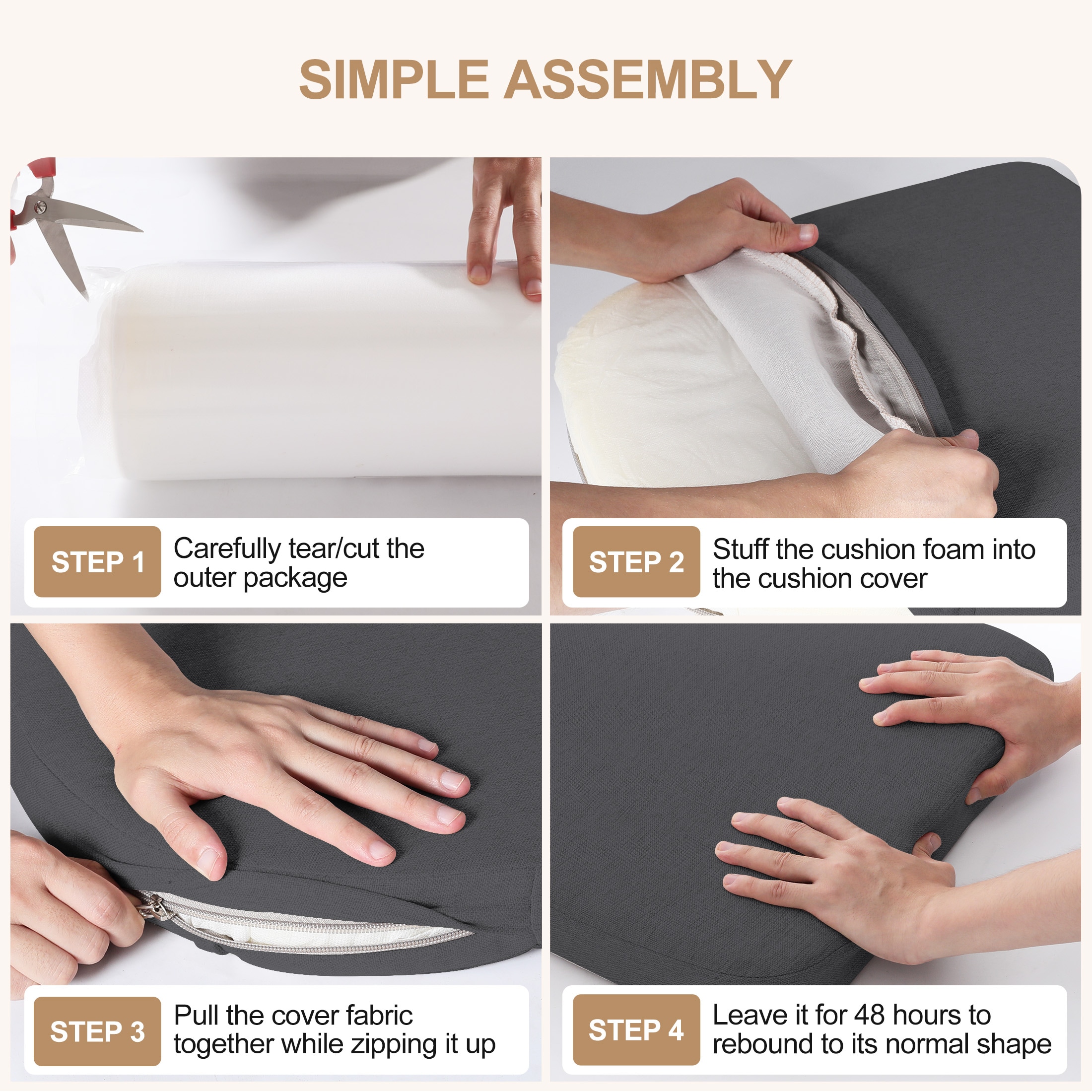 AAAAAcessories LS-DCCLU-SHENHUI-4P Indoor-Chair-Cushions - View #9