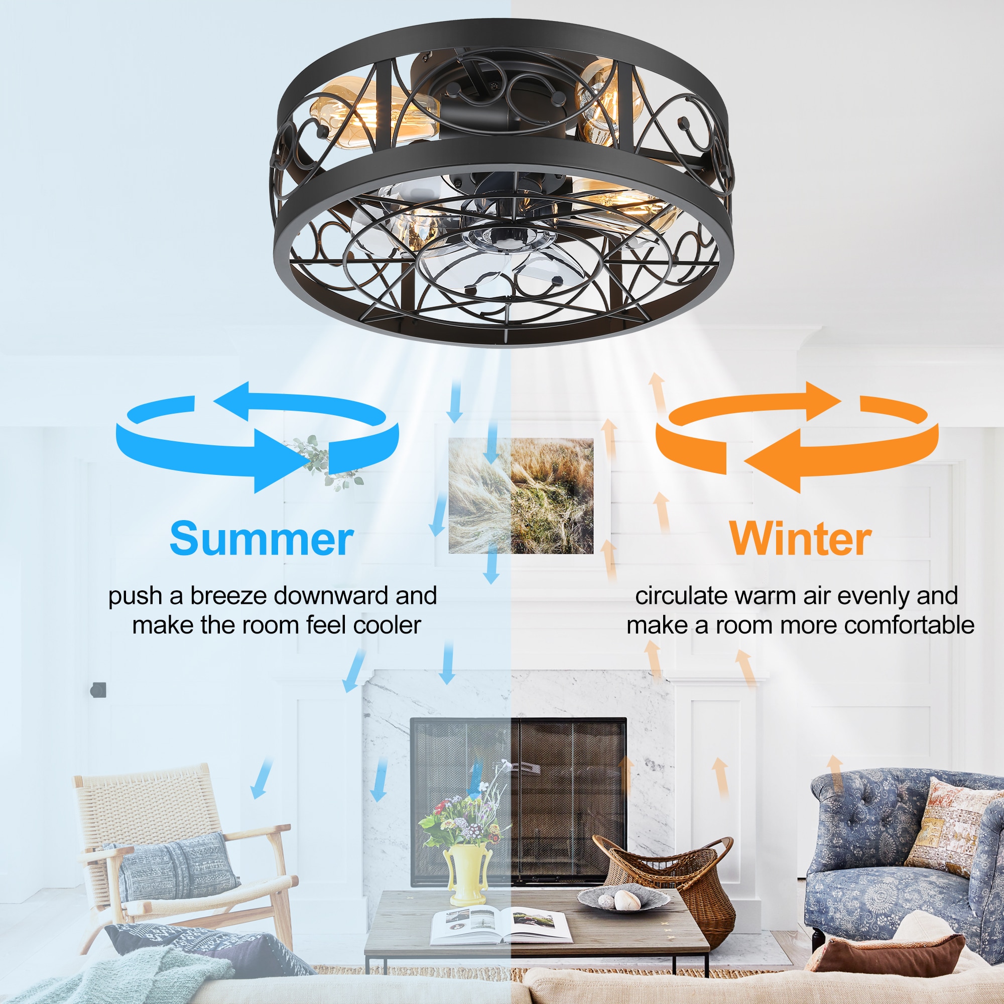 Breezary 35009-BK Ceiling-Fans - View #5