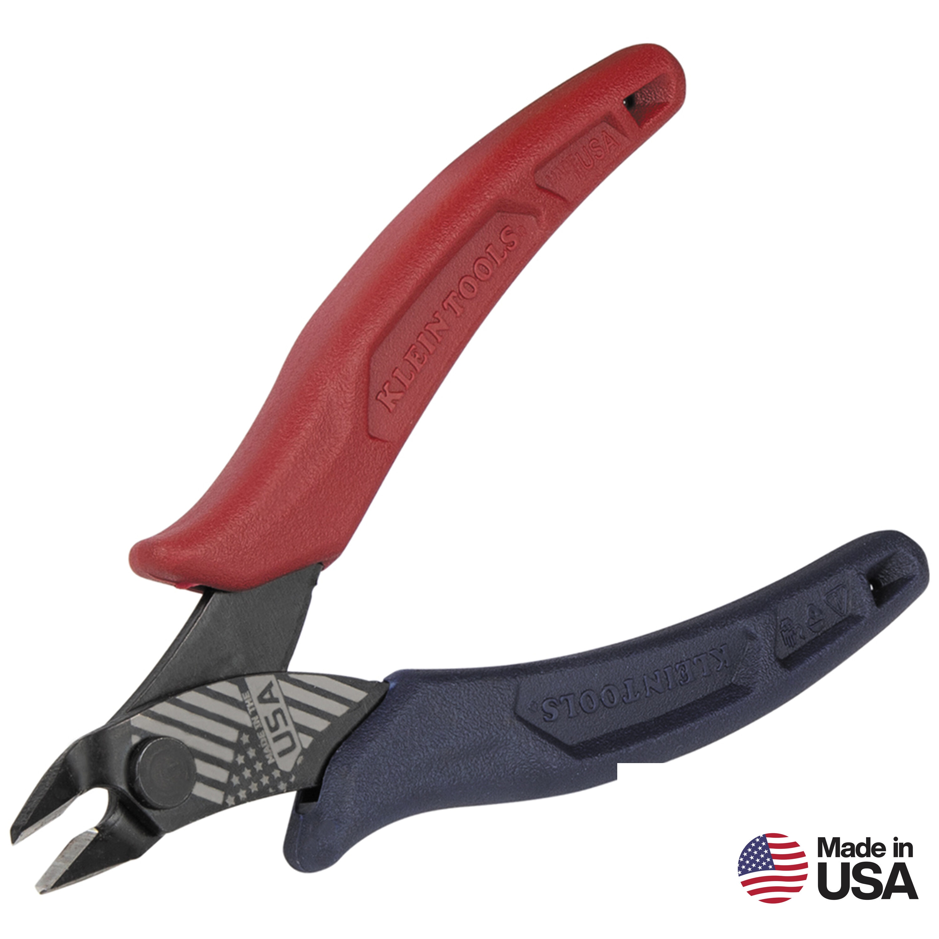 Klein Tools D275574 American Forged Diagonal Cutting Pliers, Flush Cutter, Lightweight, 5-Inch