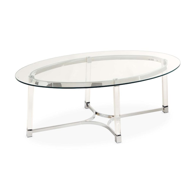 Picket House Furnishings Sophia Glass, Sophia Modern Stainless Steel And Glass Coffee Table