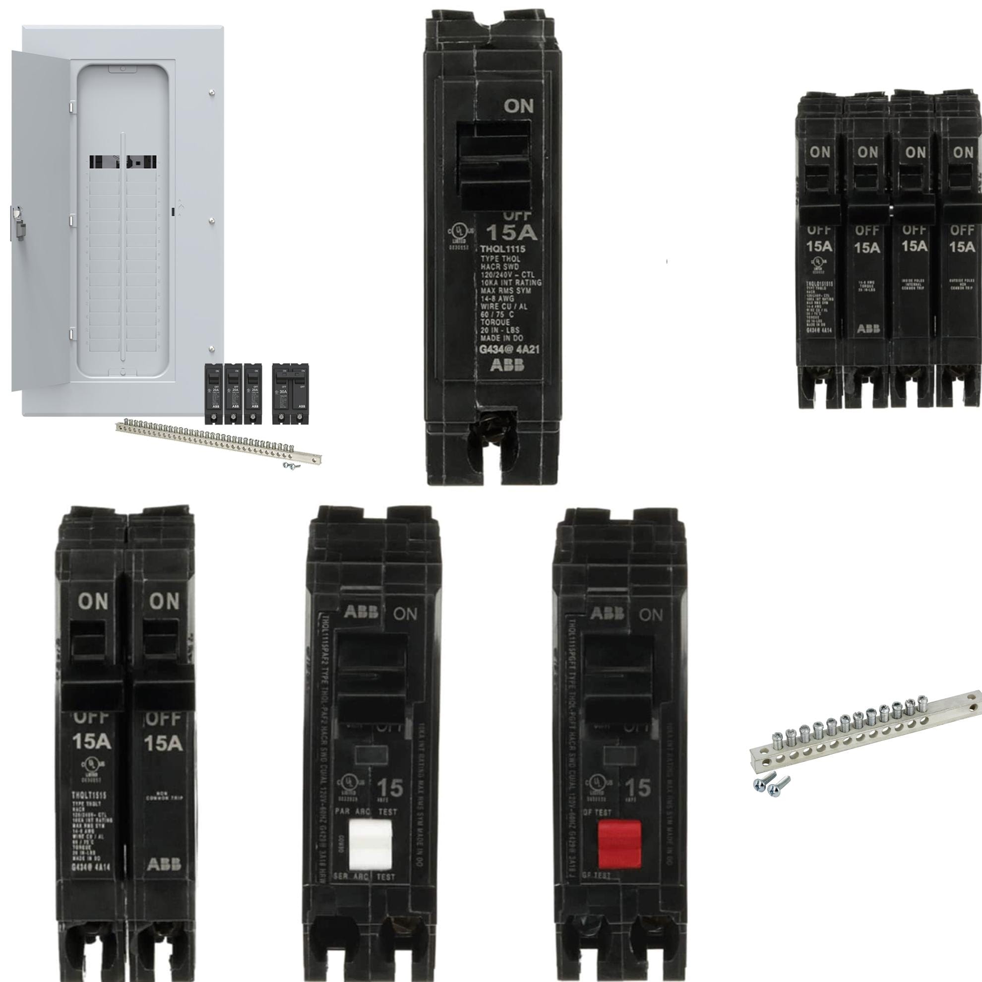 ABB  ReliaHome P-Series 200 -Amp 30 -Spaces 60 -Circuit Indoor Main Lug Plug-On Neutral Load Center (Value Pack) and Accessories Collection