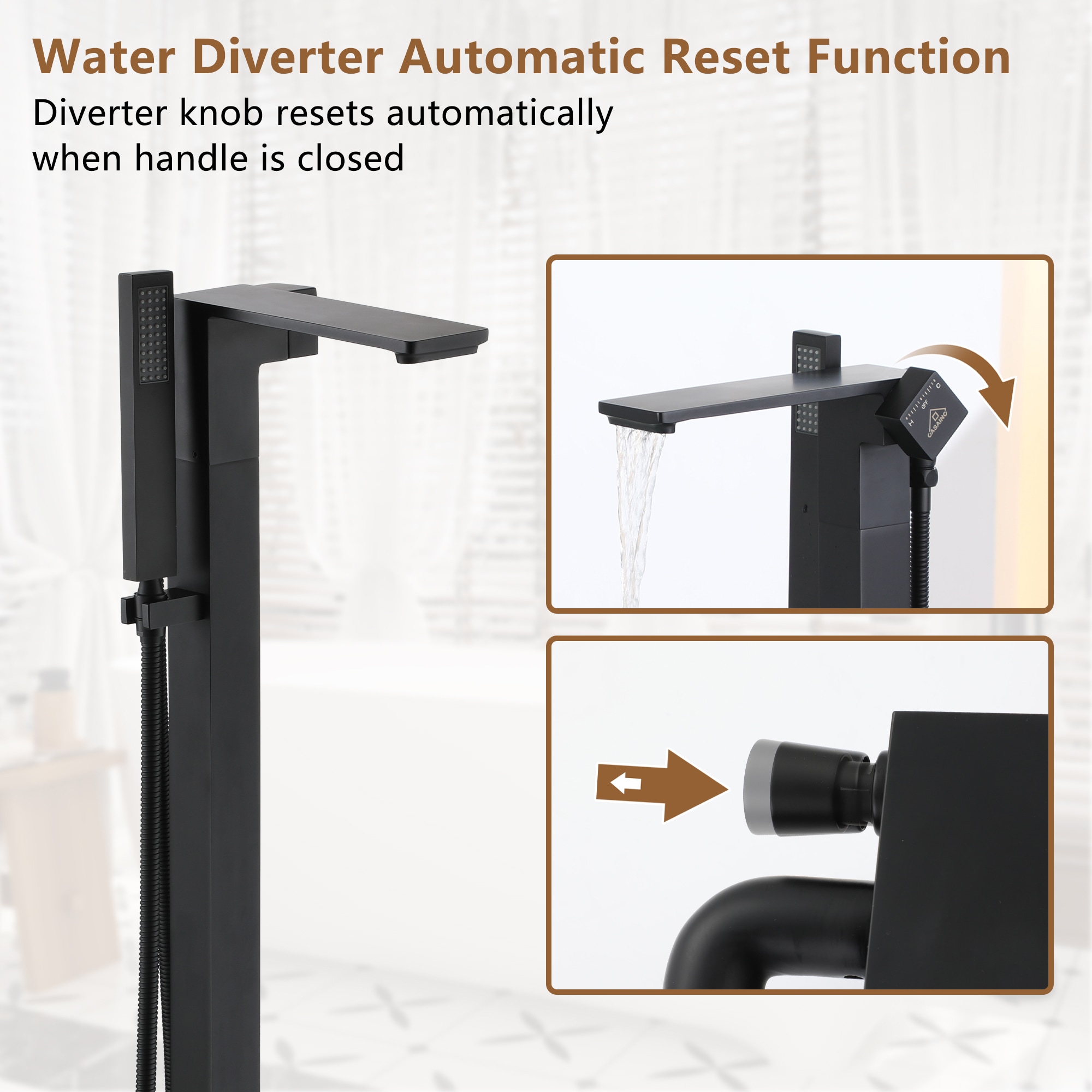 CASAINC TC06-BB Roman-Tub-Faucets - View #4