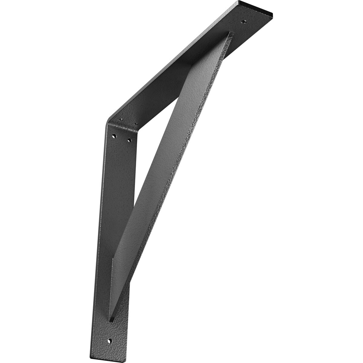 Ekena Millwork BKTM02X14X14TRHSV Traditional 14-in x 2-in x 14-in Gray Steel Countertop support bracket