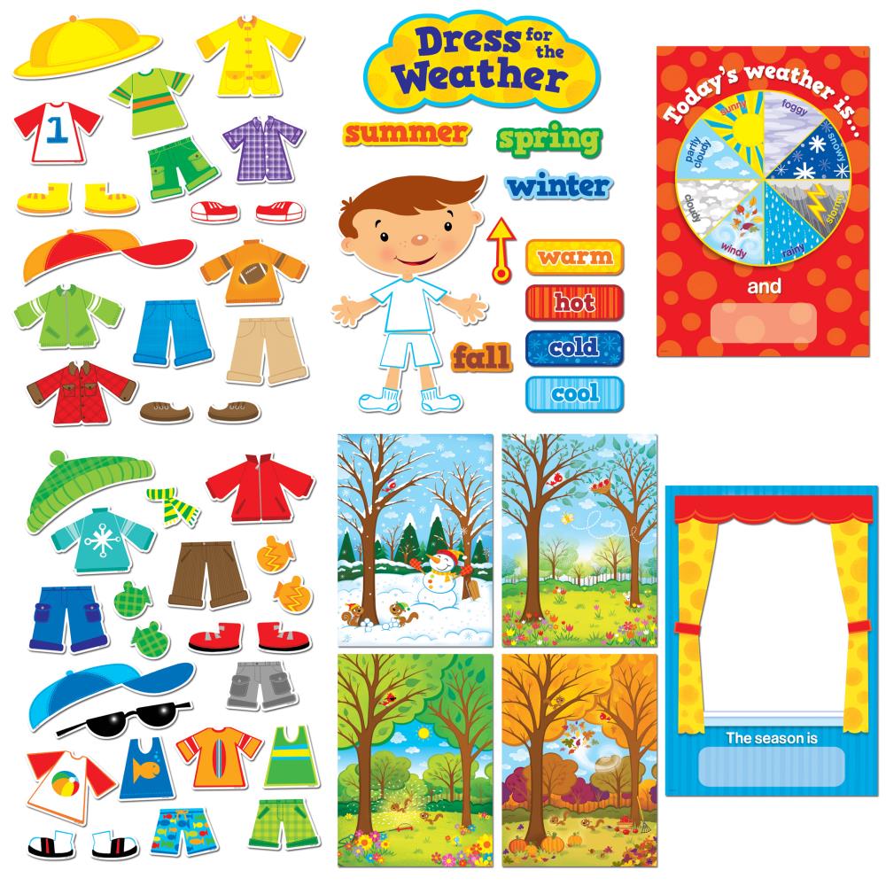 Creative Teaching Press CTP1640 Dress for the Weather Bulletin Board Set