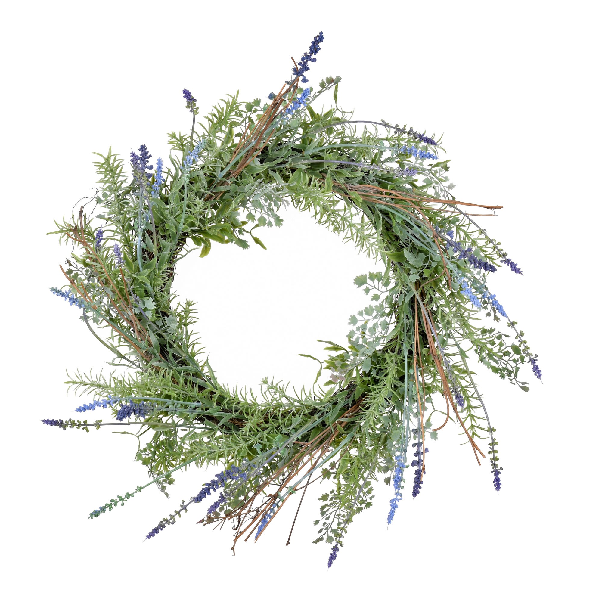 Vickerman FJ190121 21-Inches Green Indoor Wall Lavender Artificial wreath