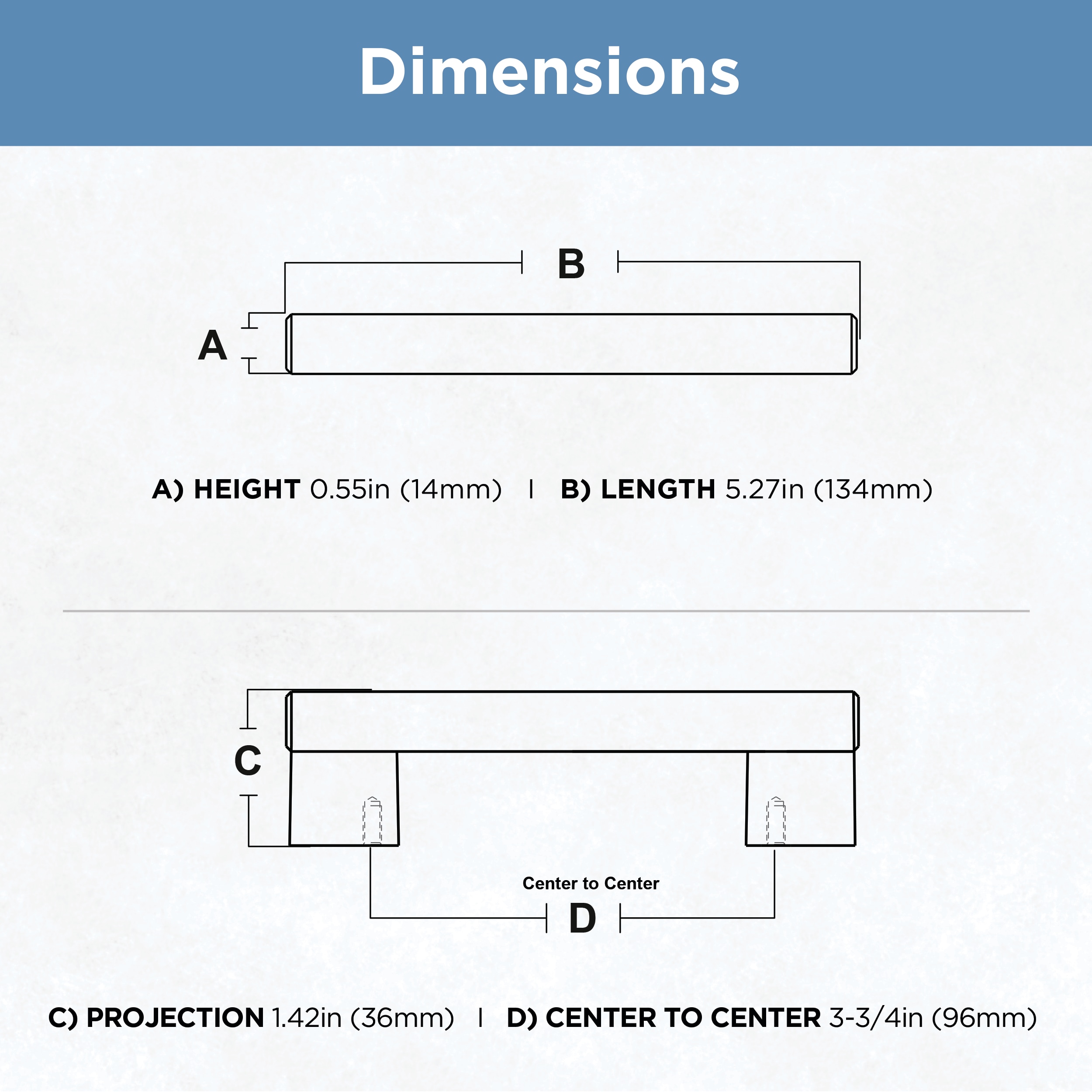 Brainerd Chunky Modern 3-3/4-in (96Mm) Center to Center Stainless Steel ...