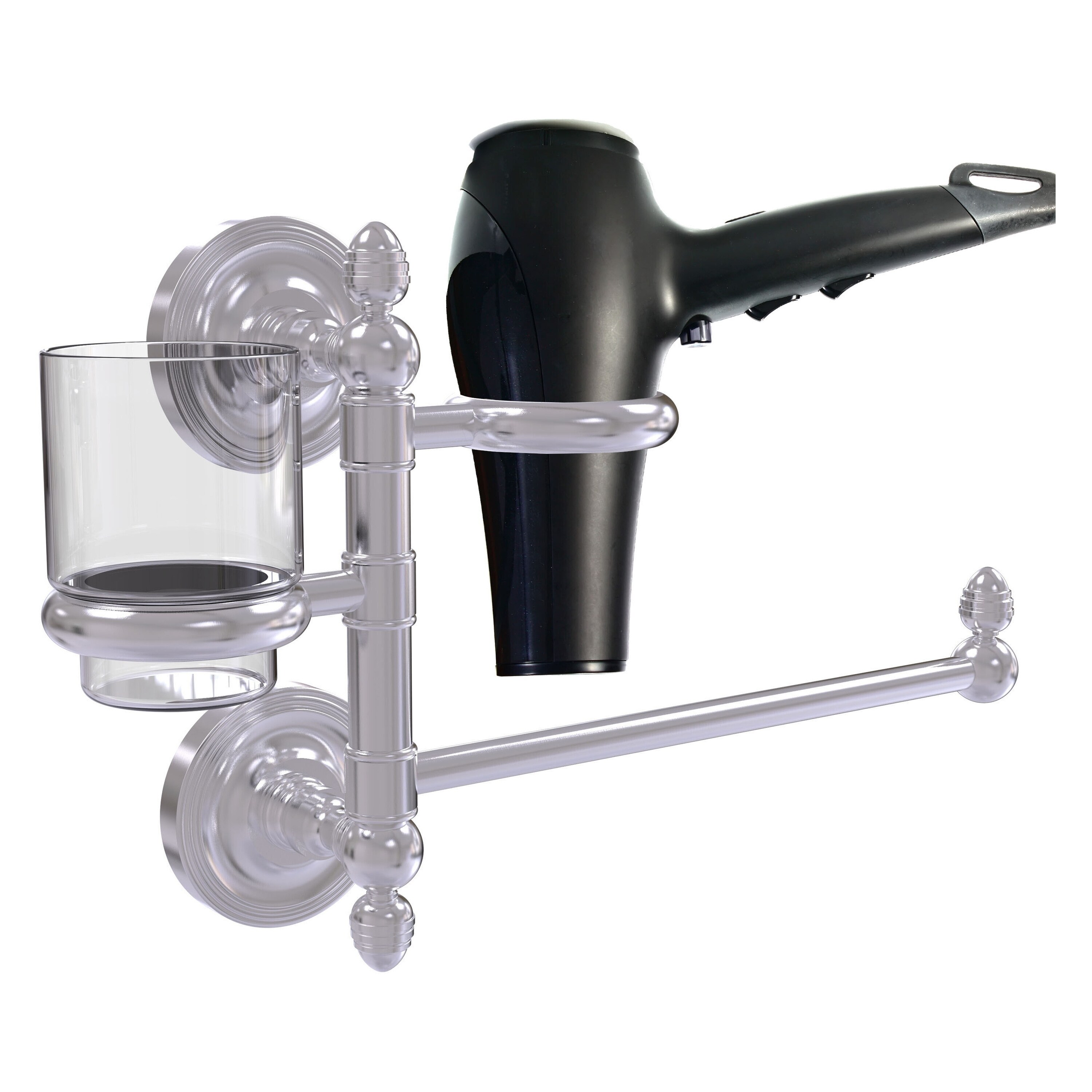 Allied Brass PR-GTBD-1-SCH 2 -Piece Prestige Regal Satin Chrome Decorative Bathroom Hardware Set Towel Bar, Included