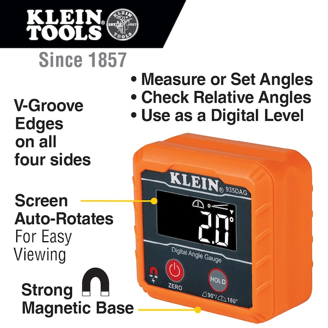 Klein Tools Digital Angle-Gauge and Level in the Protractors department at
