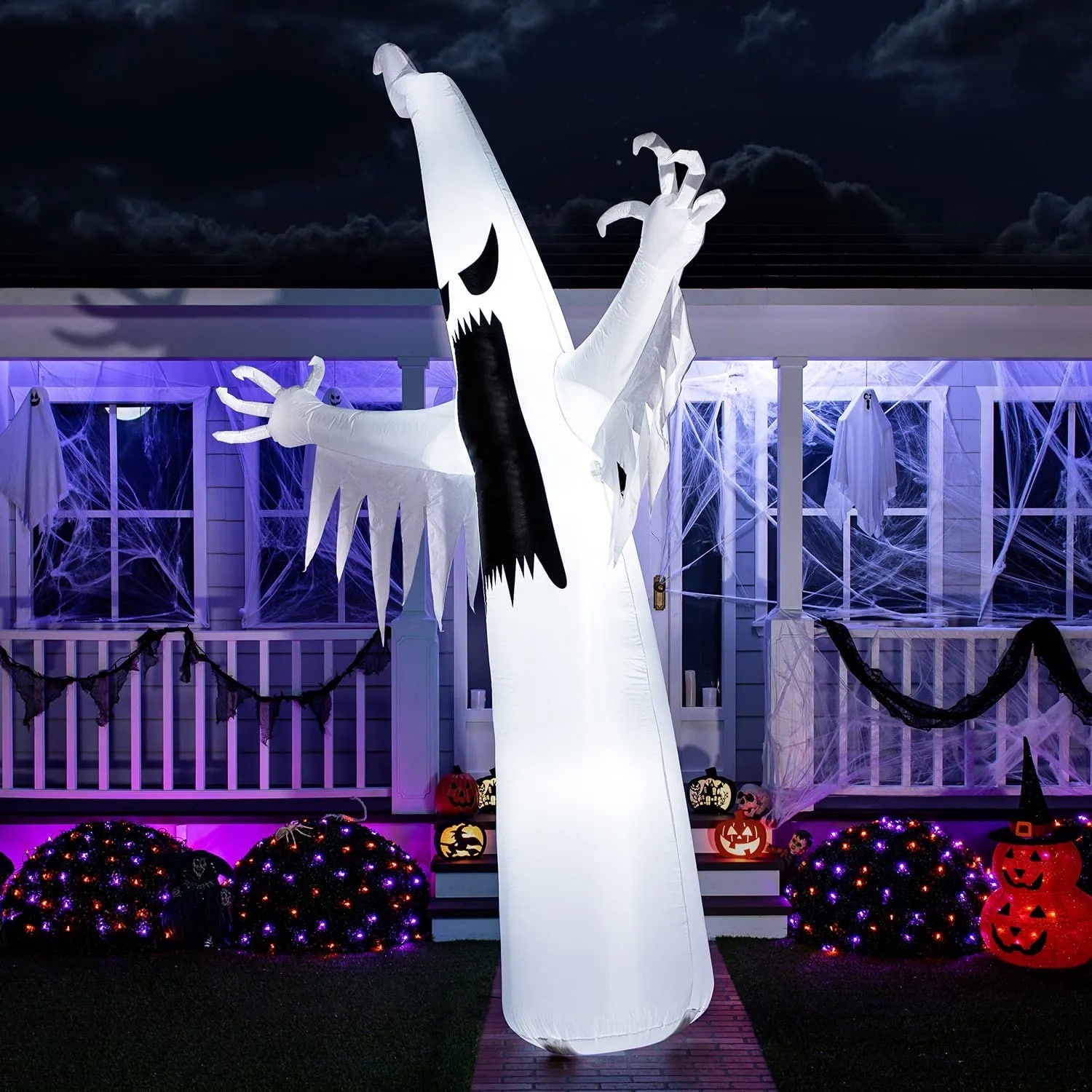 SYNCFUN 12-ft Lighted Ghost Inflatable 30009 at Lowes.com