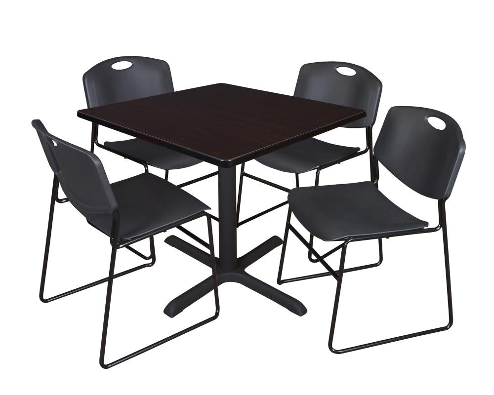 Regency TB4242MW44BK Breakroom Brown 4-Person Training Table (42-in W x 29-in H)