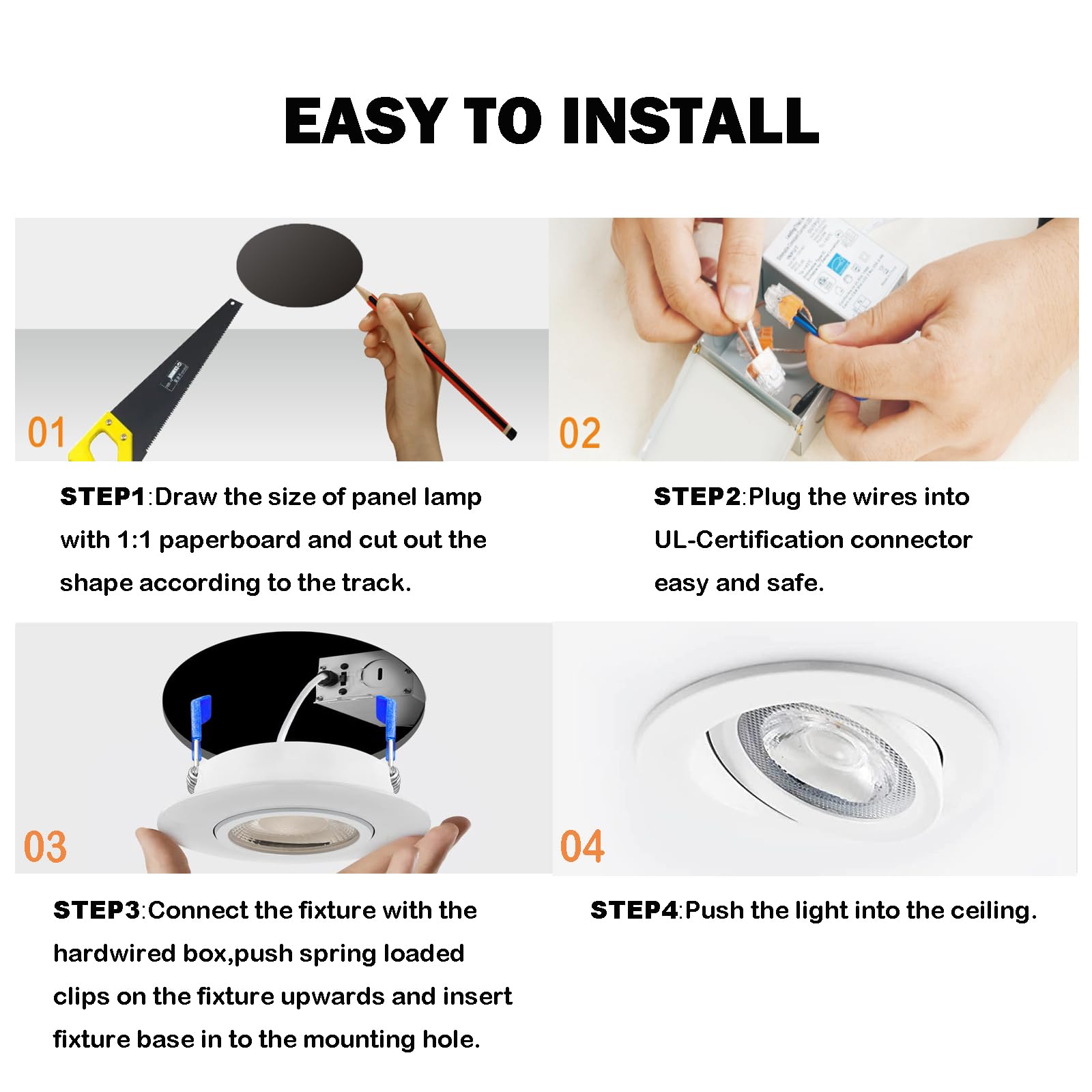 Yichuhaoxi 3 Inch Gimbal LED Recessed Shower Lights Waterproof Moisture ...