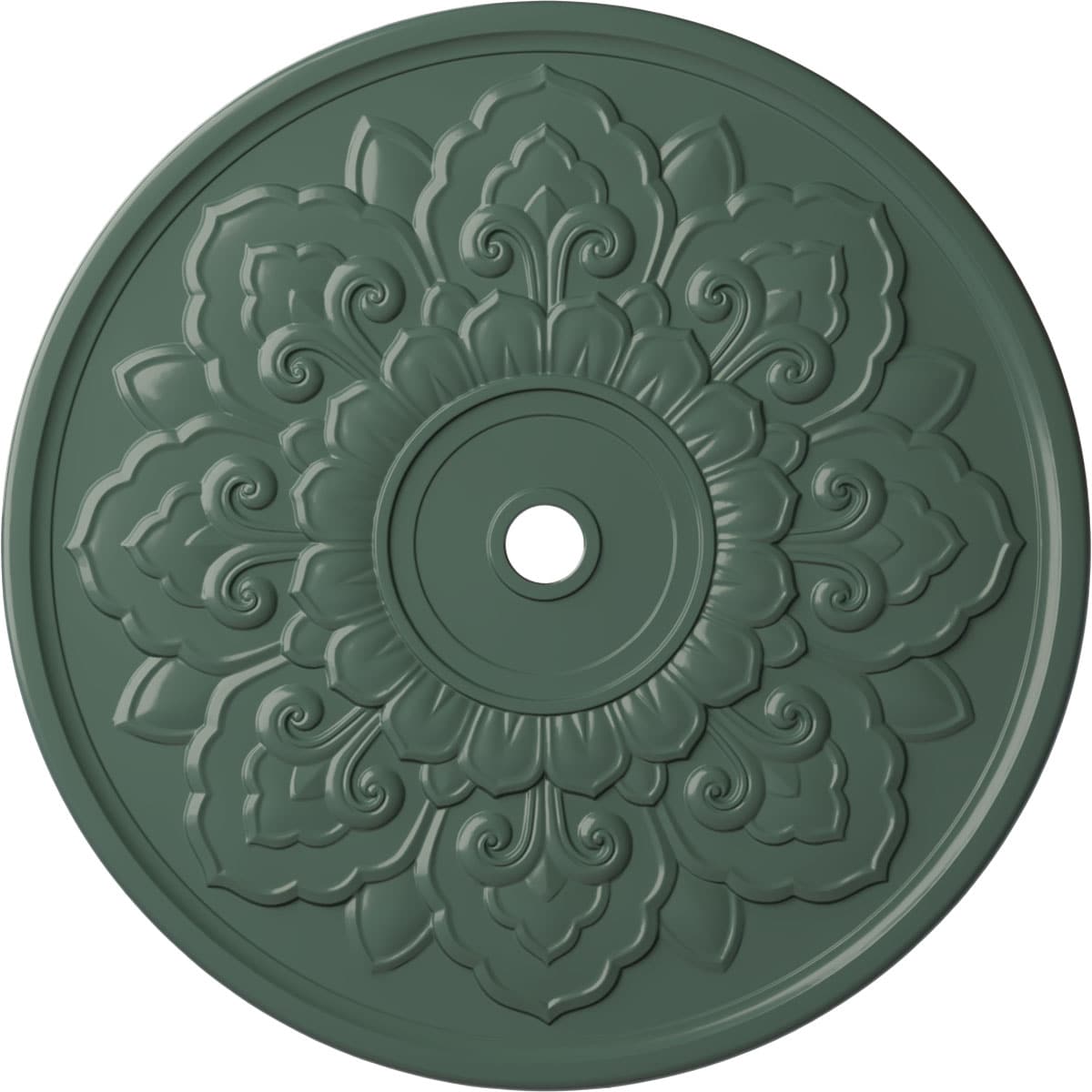 Ekena Millwork CM50LOCBF Lorry 51-in W x 51-in L Painted Cloud Burst Polyurethane Whole Ceiling Medallion