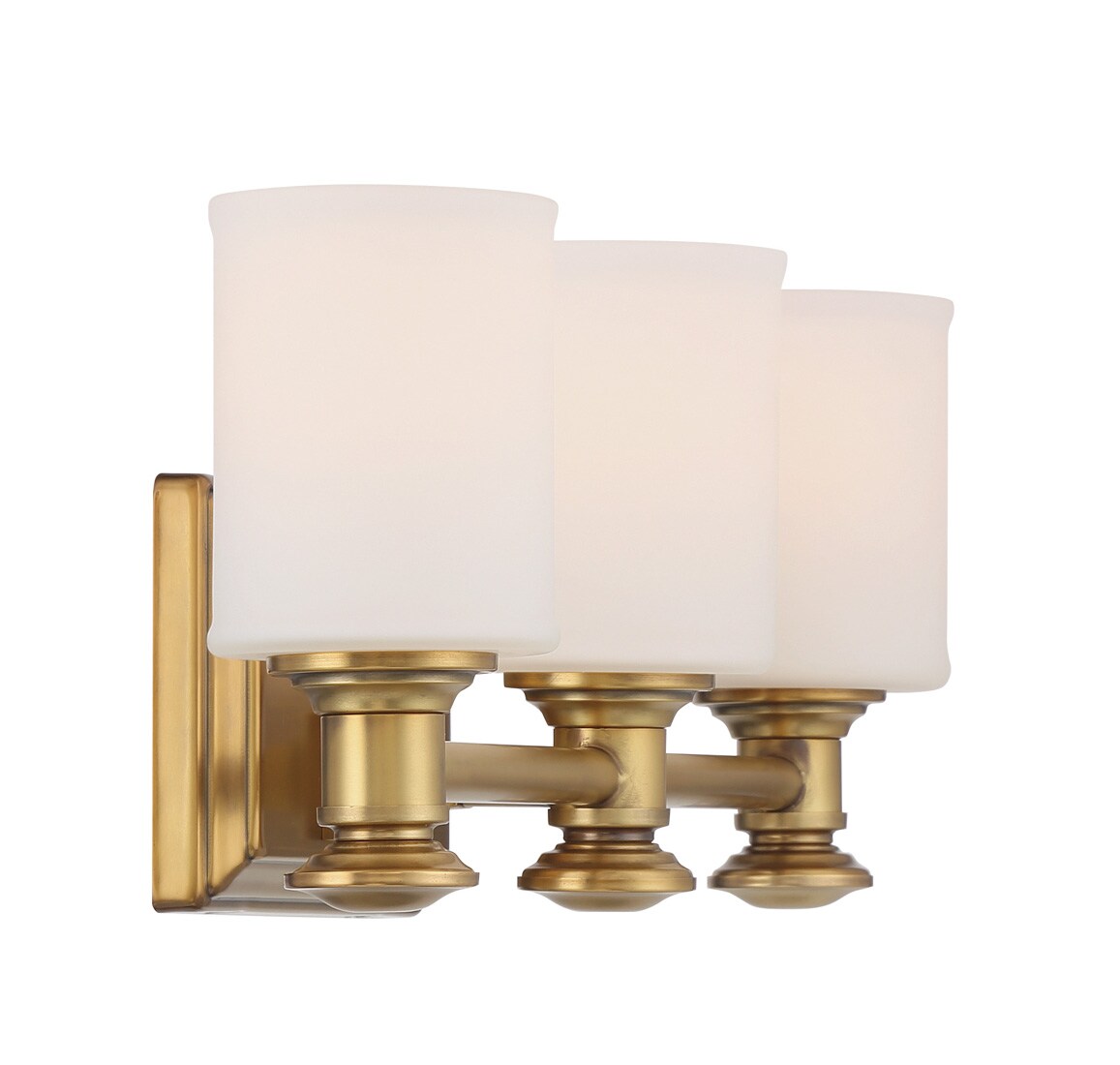 Liberty Gold 19" Cylinder Vanity Light with Etched Opal Glass