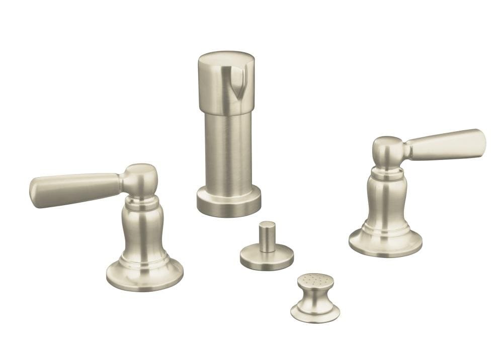 KOHLER Bancroft Vibrant Brushed Nickel Vertical Spray Bidet Faucet in ...