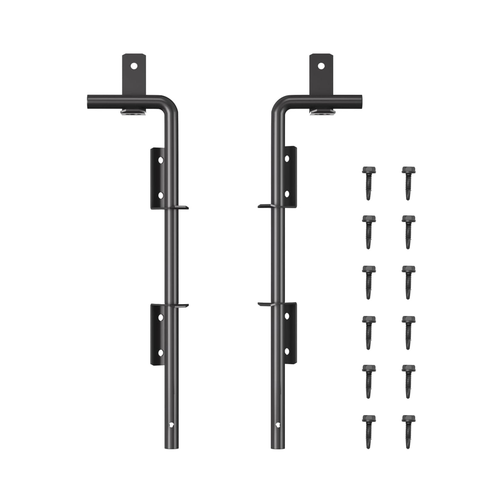 JVFCXXV  18 in Gate Drop Rod Cane Bolt Easy to Install Durable Black Plastic Coated Corrosion Resistant for Wood Vinyl and Garden Gates