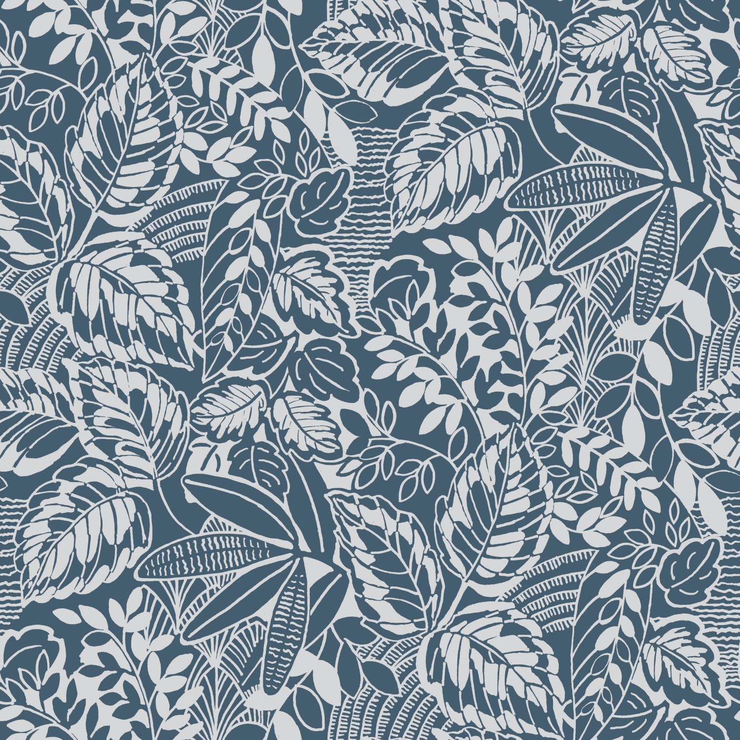 RoomMates RMK11749WP 28.18-Sq. Feet Blue Vinyl Ivy/Vines Self-adhesive Peel and Stick Wallpaper