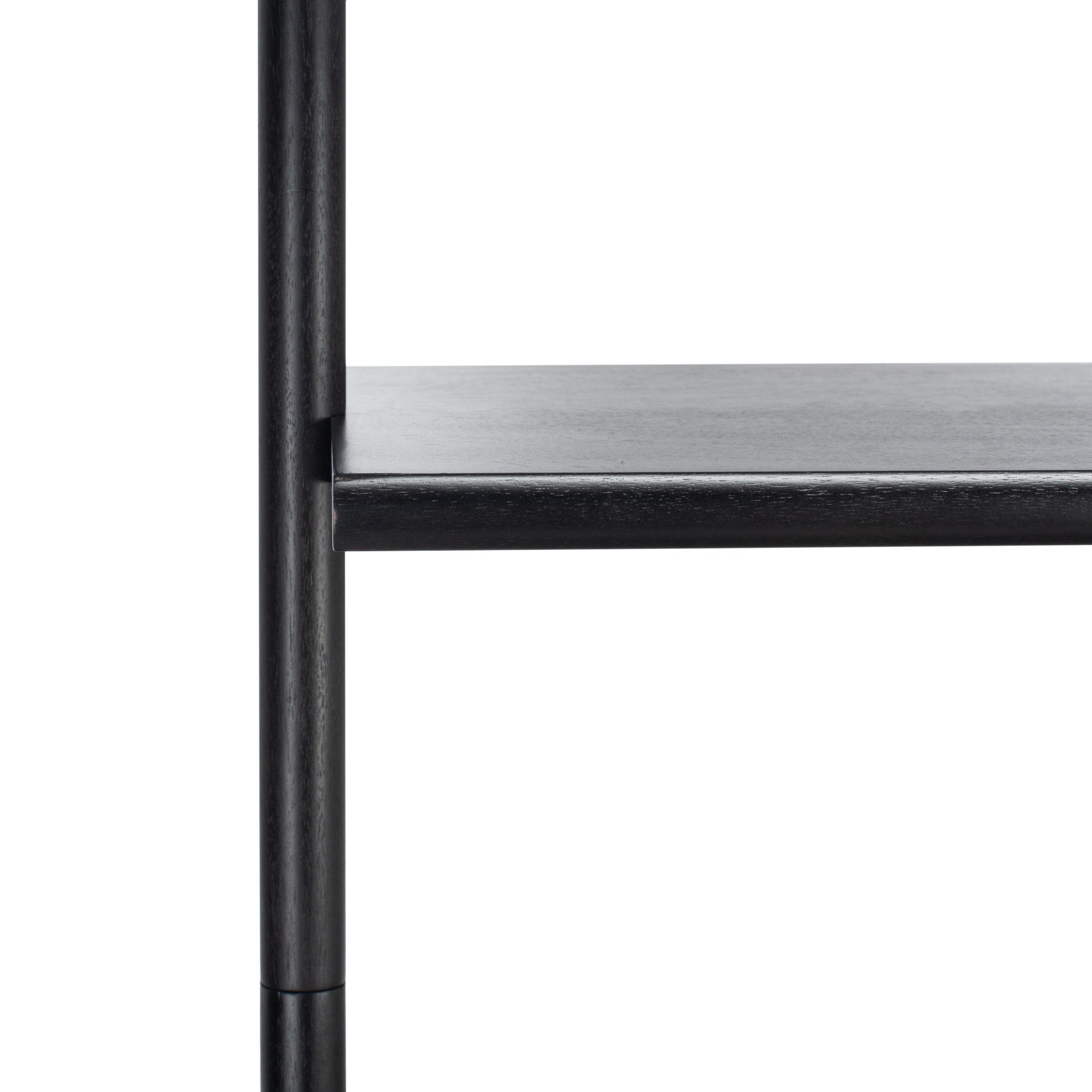 Black Mahogany 2-Shelf Leaning Desk