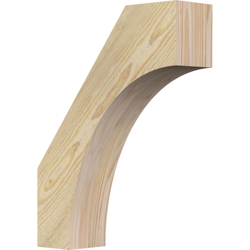 Ekena Millwork BRC04X14X18WTL00RDF 4-in x 14-in x 18-in Douglas Fir Unfinished Wood Westlake Tough Sawn Knee Brace