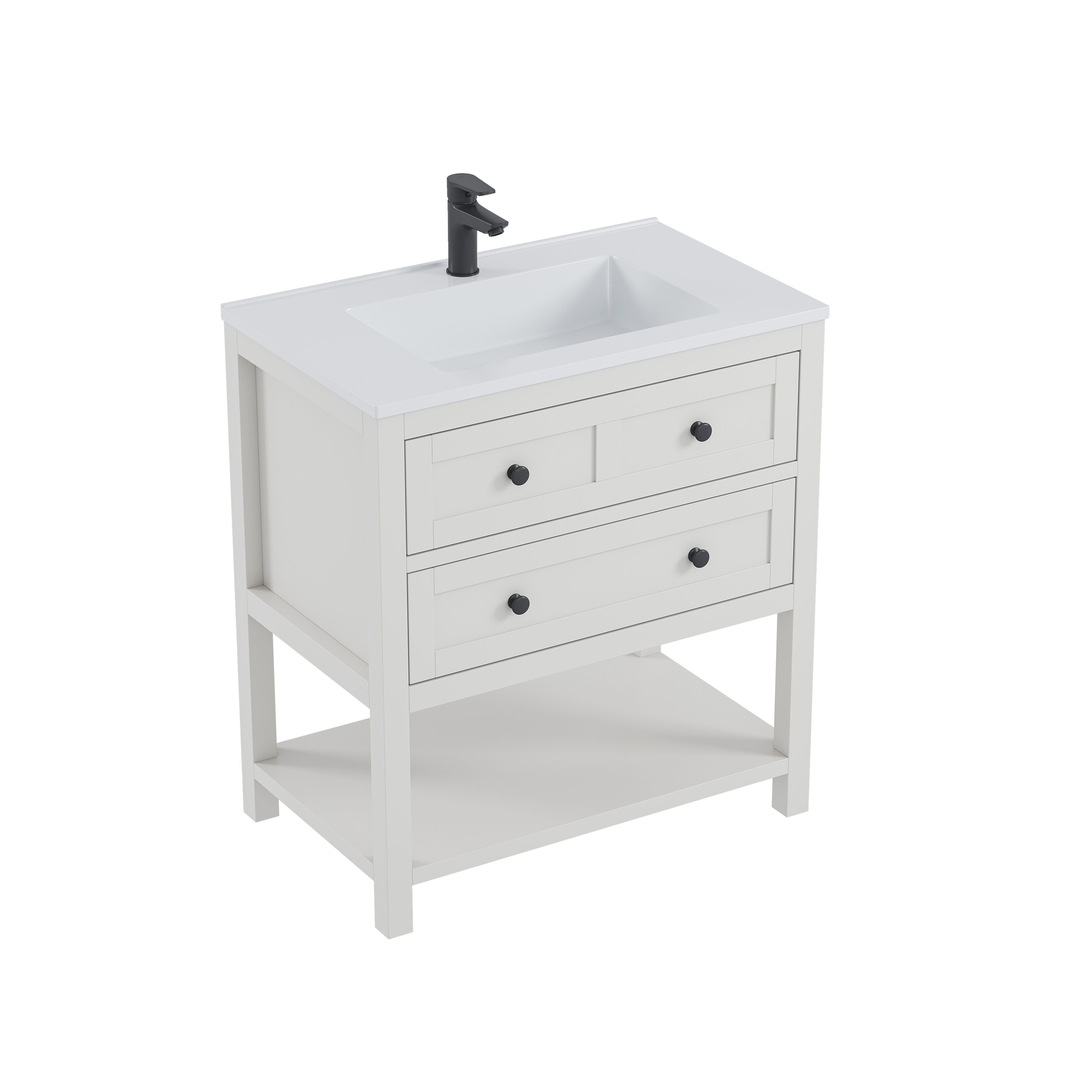 DELUXE LIVING V24032KD-30WT Bath-Vanity-Combo - View #4