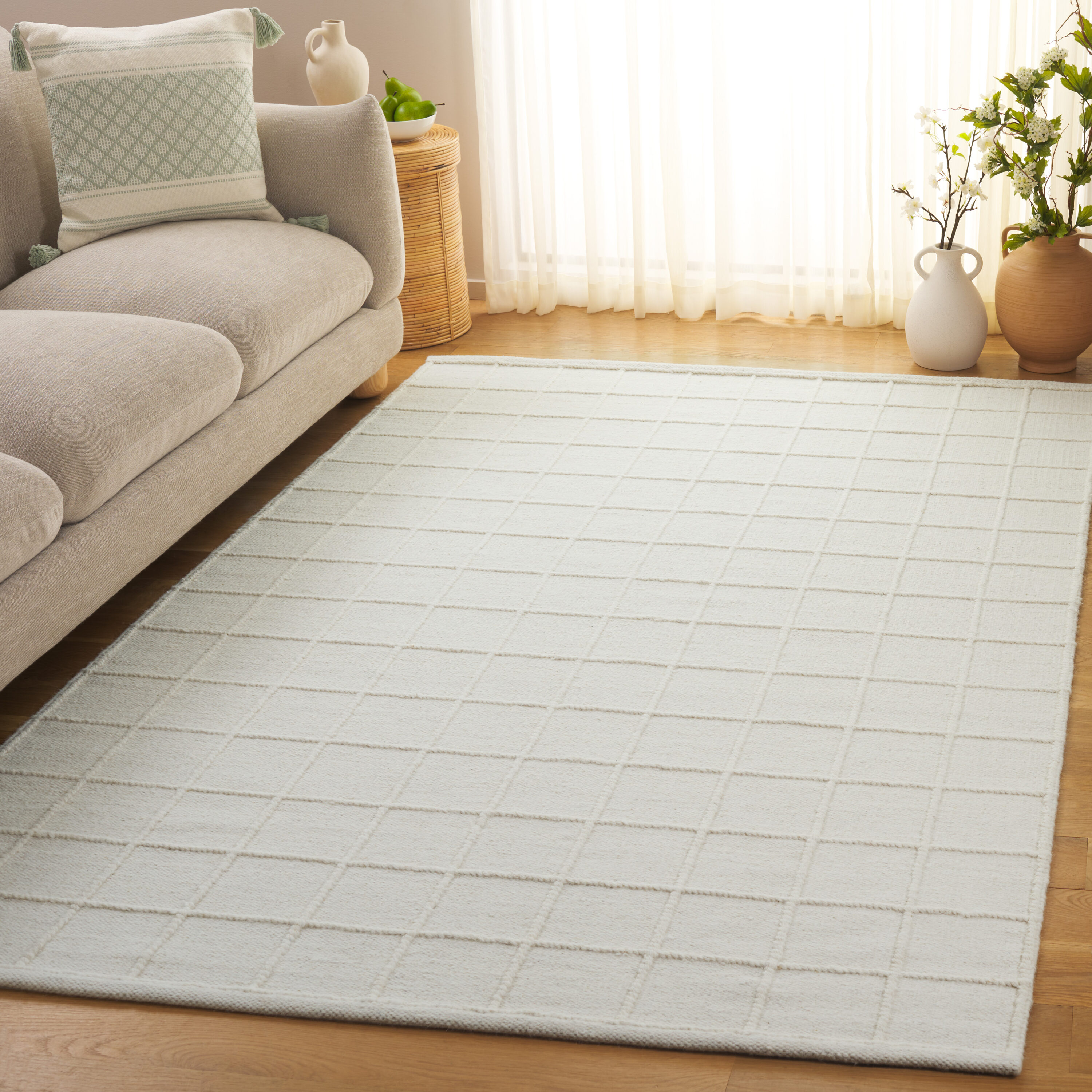  Natura 785 Ivory Contemporary 5ft x 8ft Medium Rectangle Rug