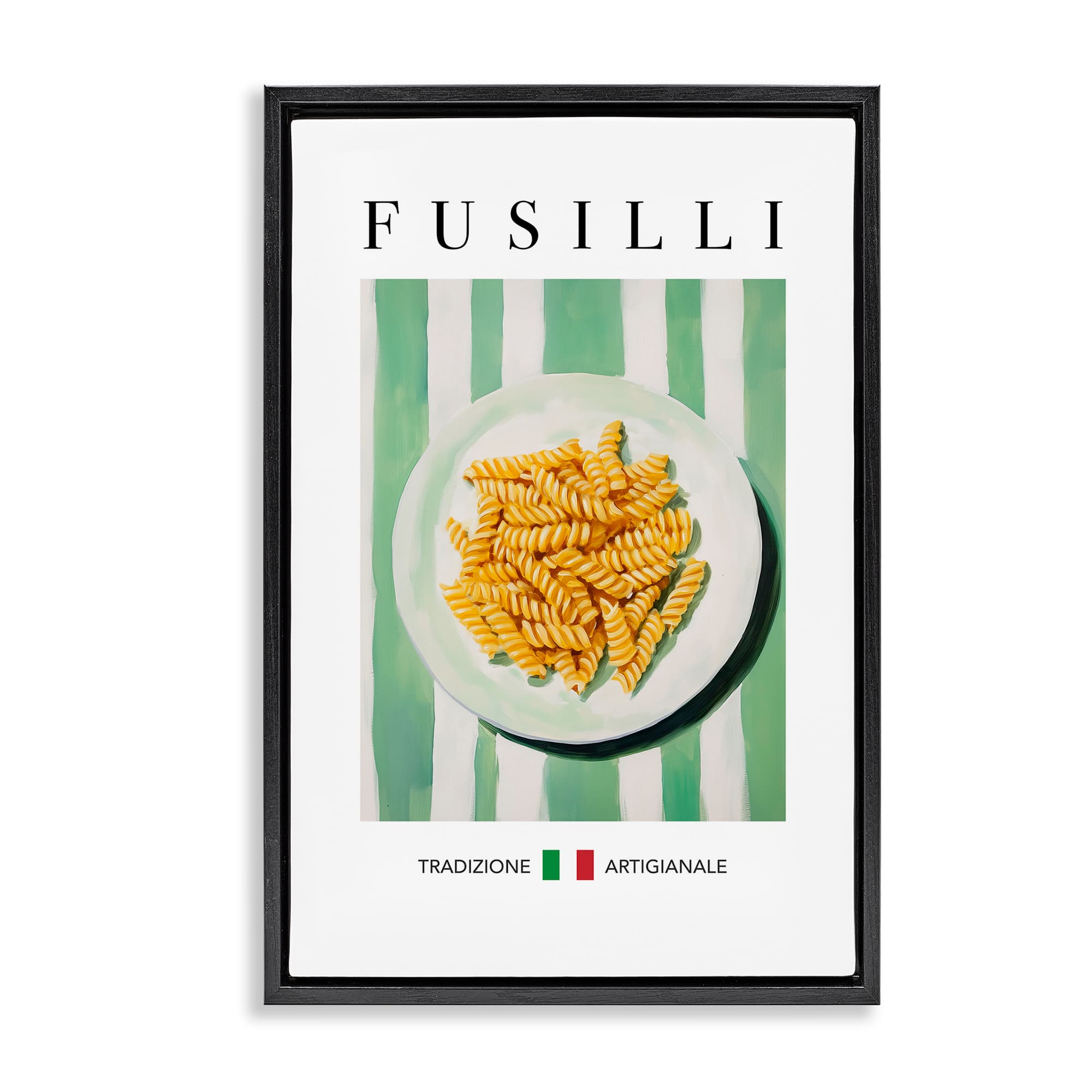 Stupell Industries BT-217-FFB-20X30 Traditional Fusilli Pasta Floating Frame design by Andreas Magnusson