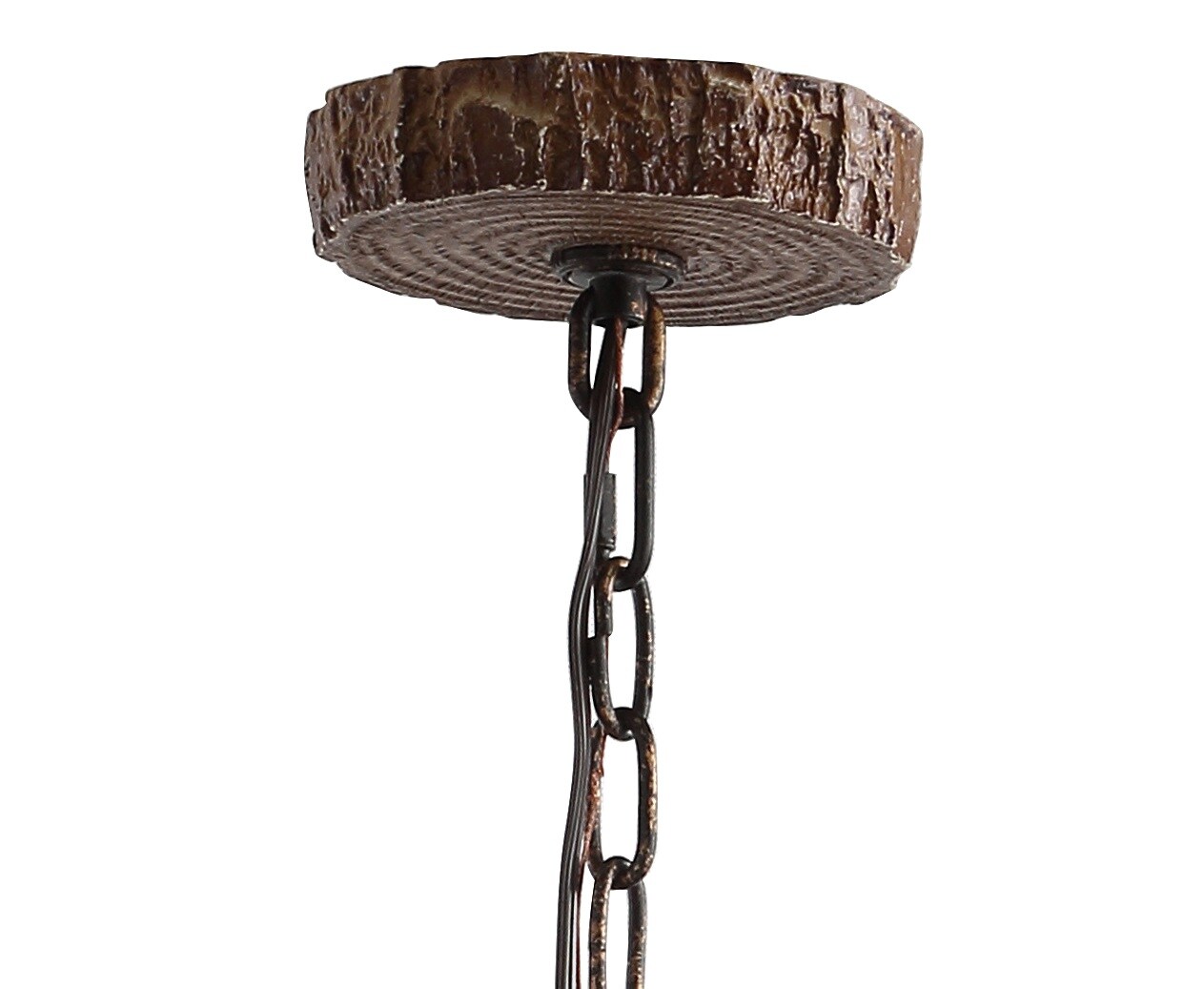 Eldora Rustic 27" Brown Resin Antler 3-Light LED Chandelier