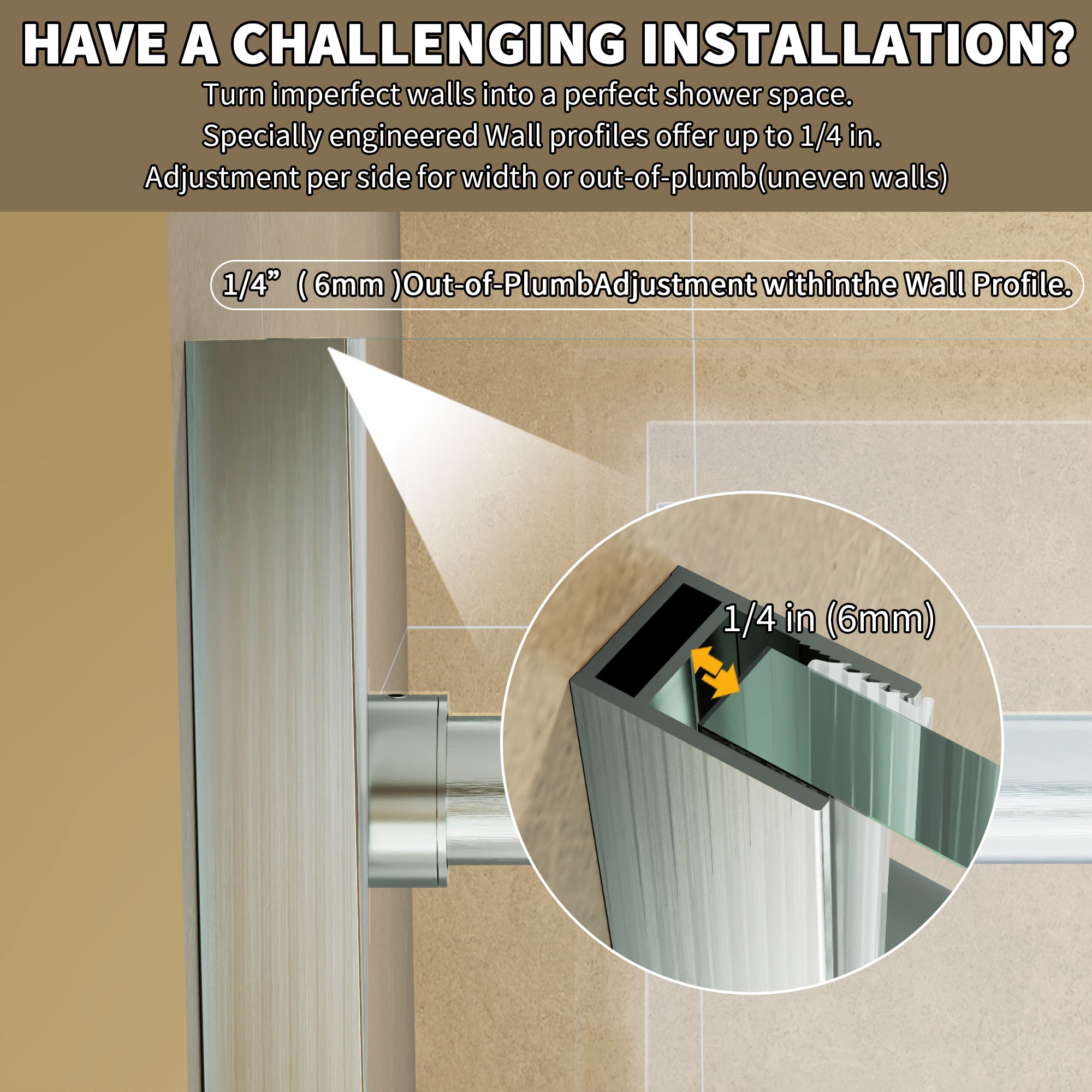 Boyel Living BL4872B0102CBN Alcove-Shower-Kit - View #8