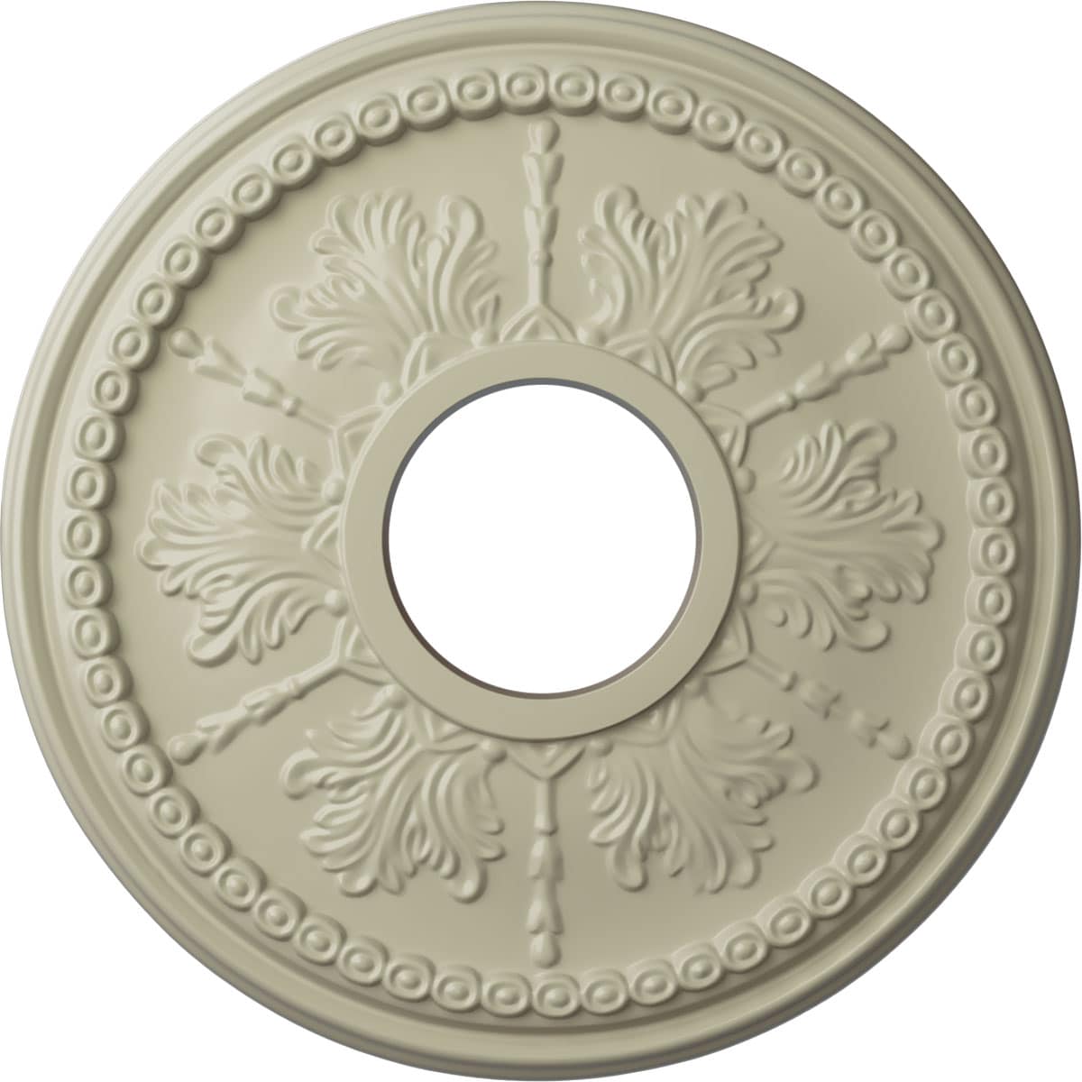 Ekena Millwork CM13TICYF Tirana 13.875-in W x 13.875-in L Painted Clear Yellow Polyurethane Whole Ceiling Medallion