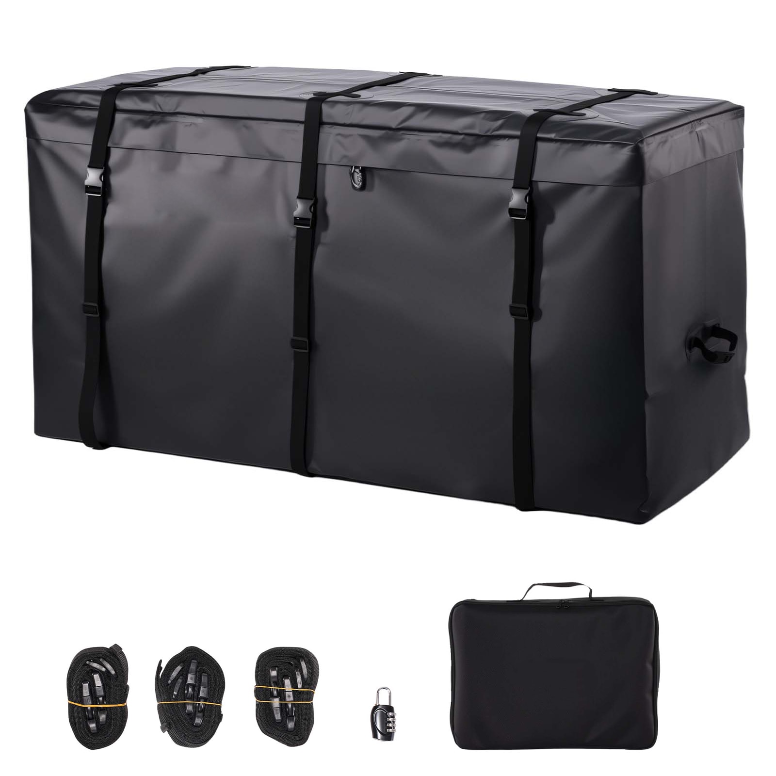 GIVIMO - 60-in x 24-in x 36-in 30-cu ft Waterproof 840D PVC Hitch Cargo Carrier Bag for SUV Truck...