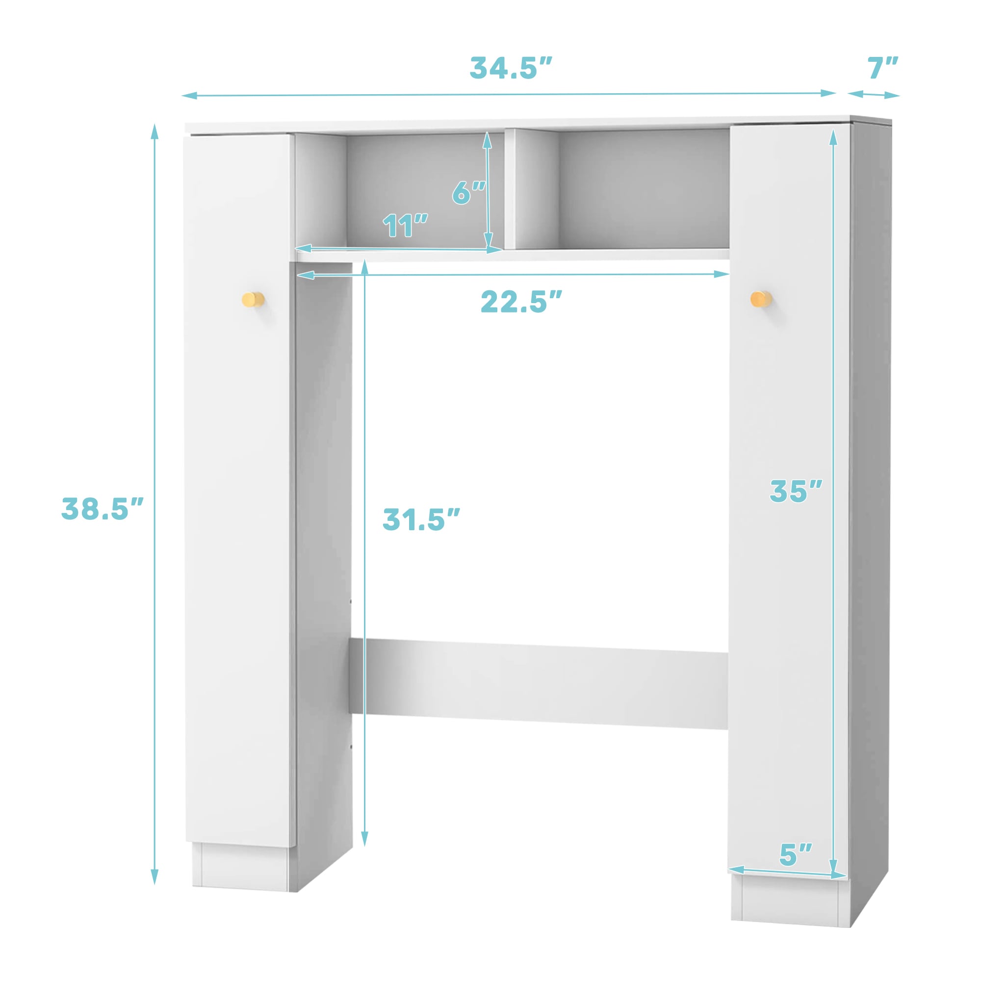 WELLFOR BTJ7882WH etageres - View #2