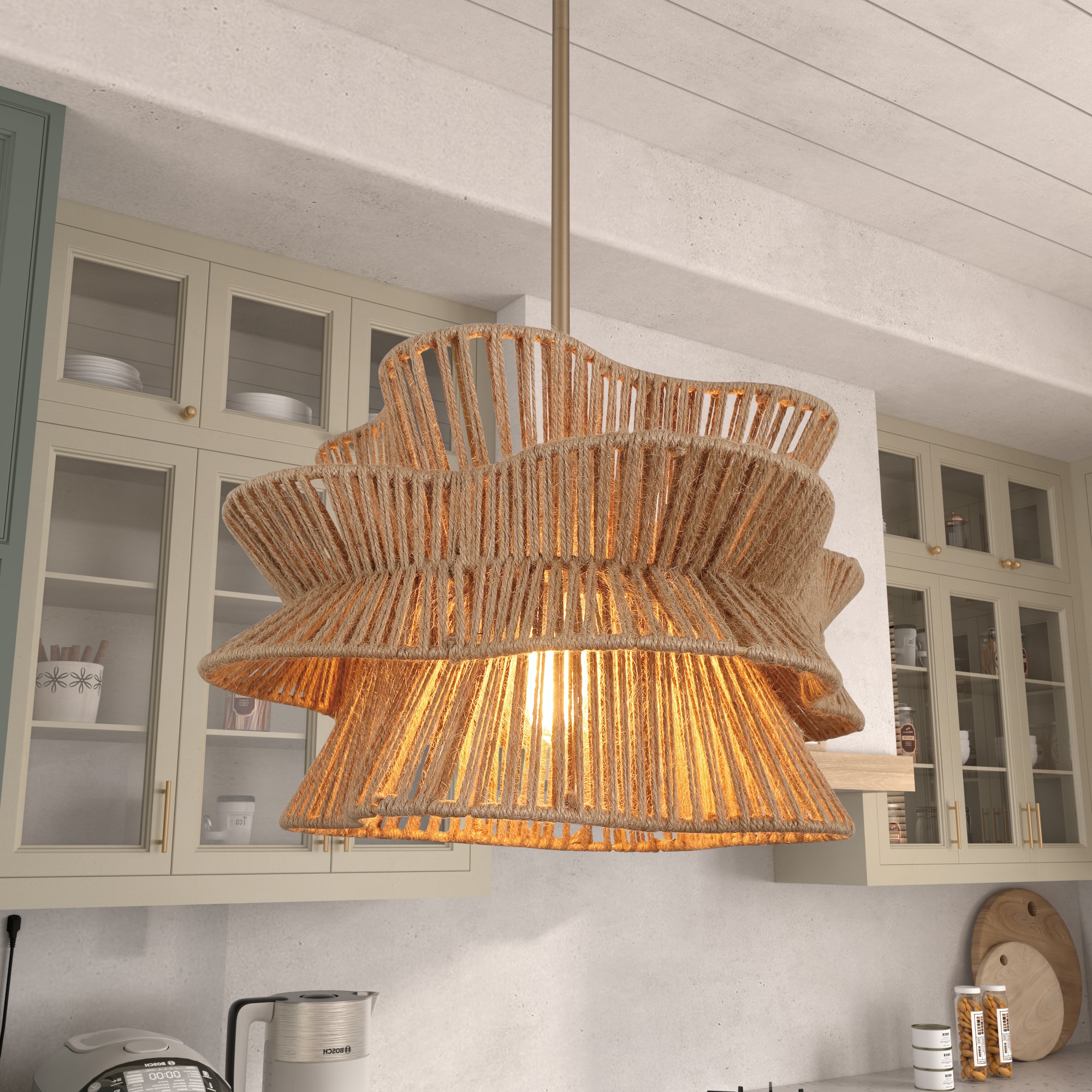 ACROMA 30501RTBD Anderson 1 -Light Satin Brass Modern/contemporary Lantern Medium Hanging Pendant light
