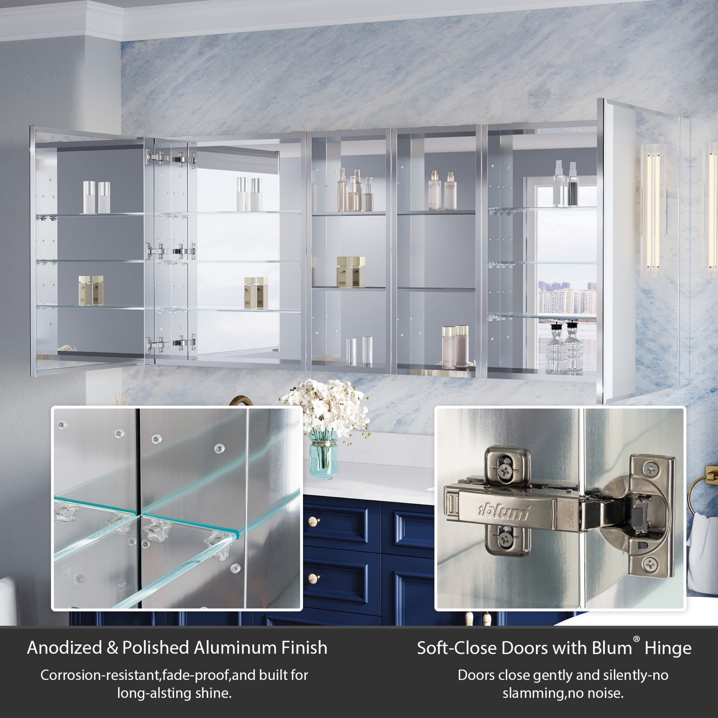WELLFOR B24L30MC30MCB24R Bathroom-Wall-Cabinets - View #3