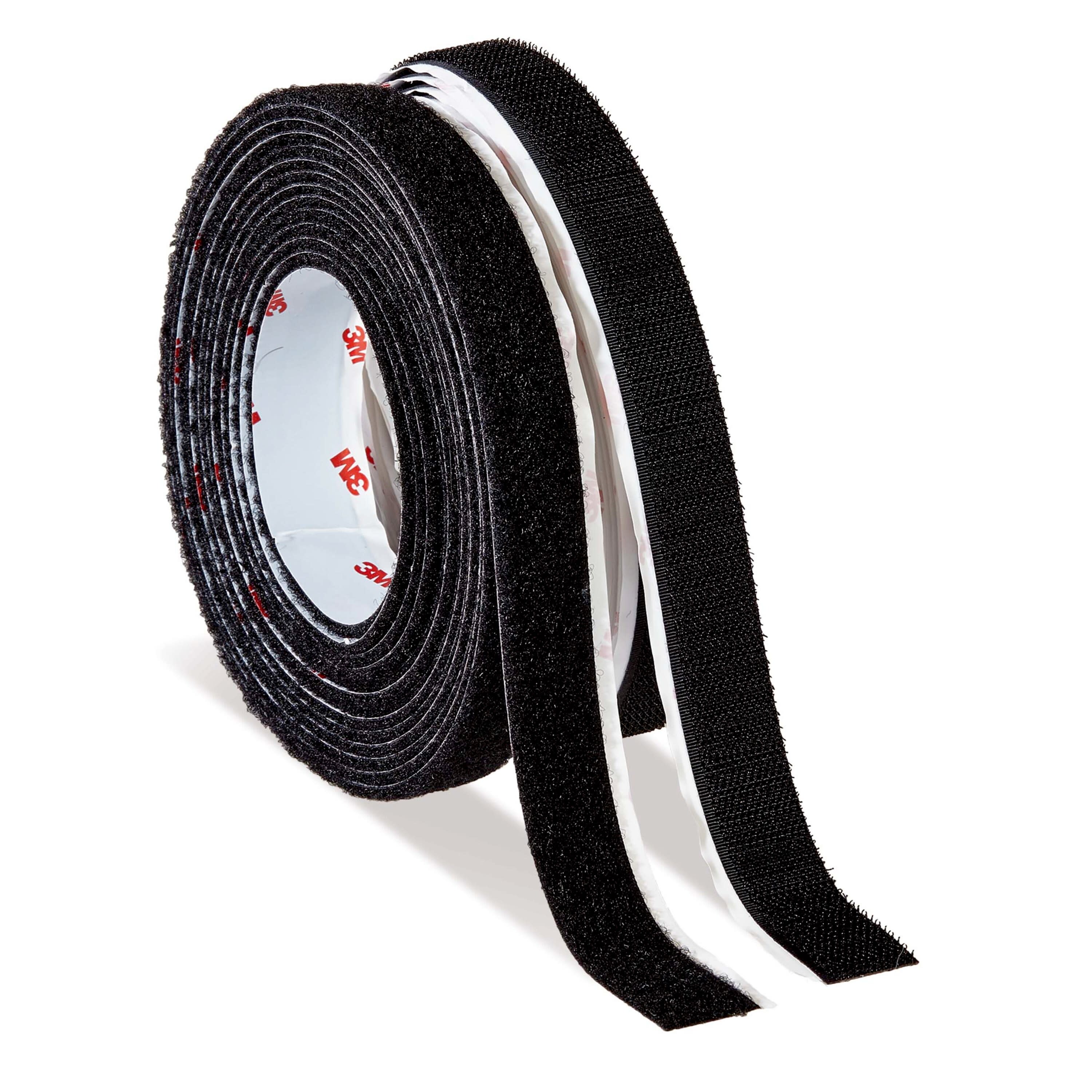 VELCRO Brand Sticky Back 15ft x 3/4in Roll Black 180-in Hook and