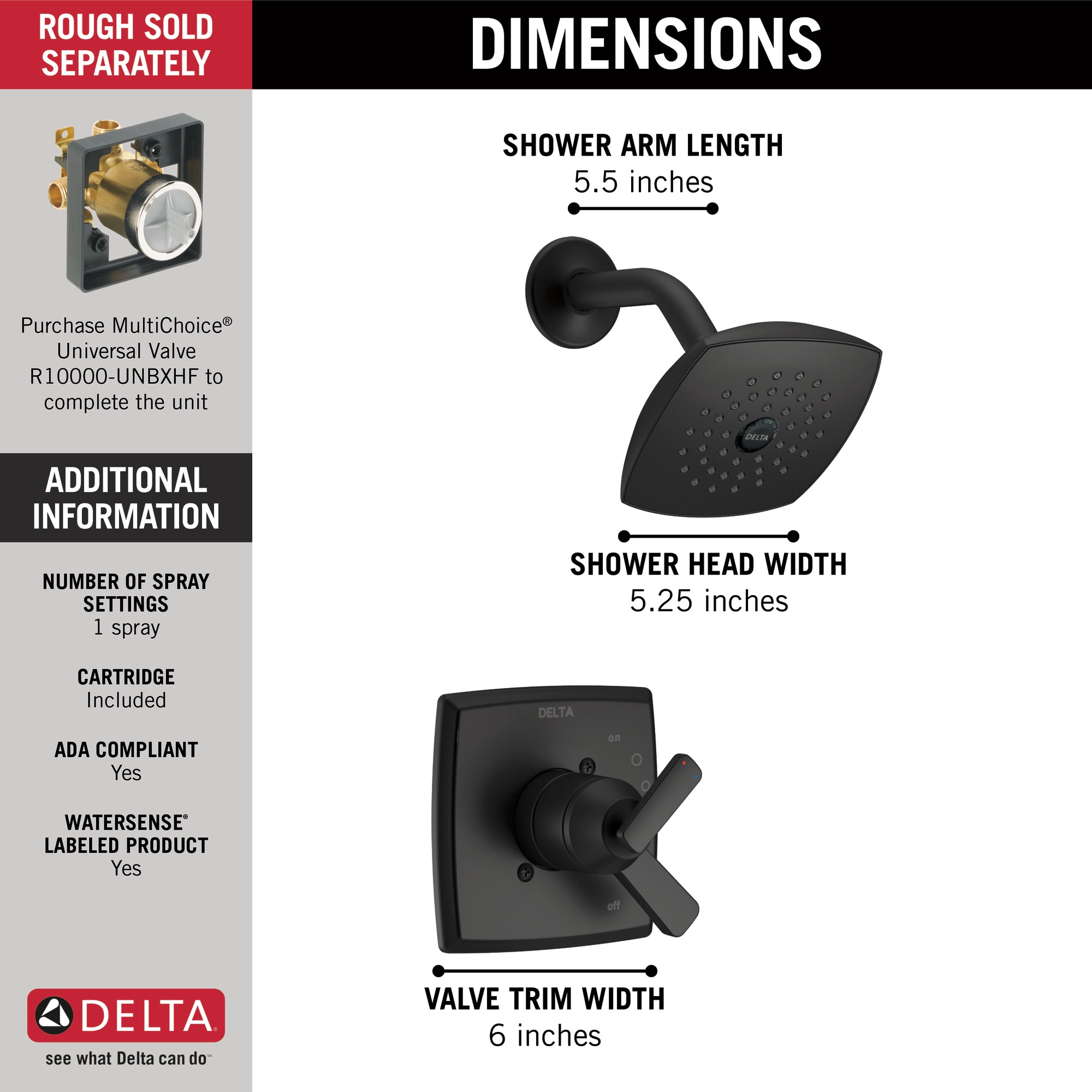 Delta T17264-BL Tub-Shower-Faucets - View #12