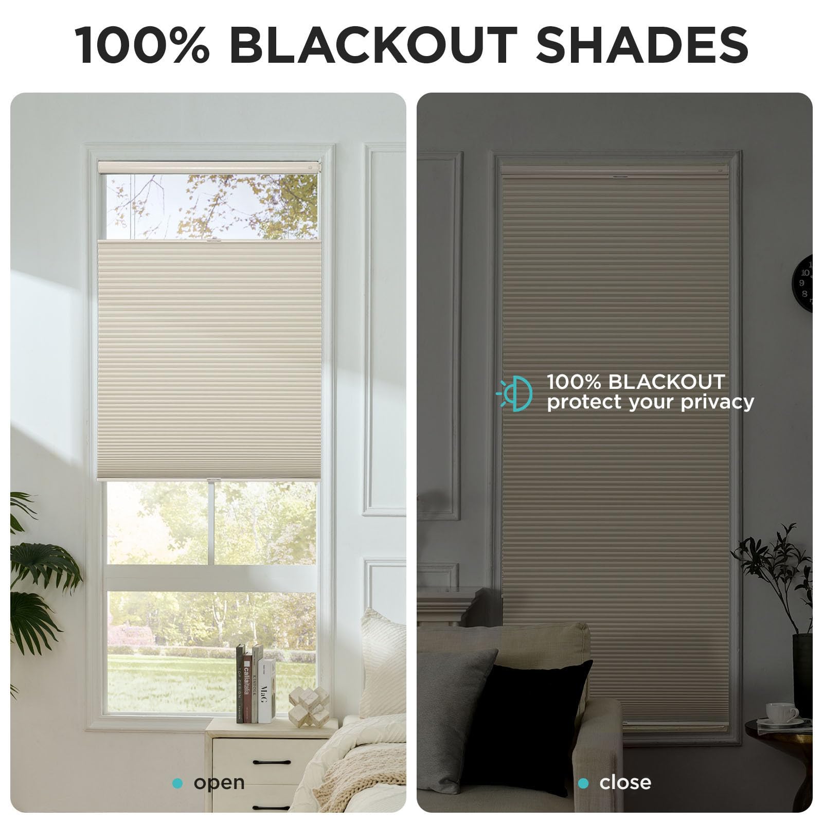 Vrbgify No Drill Cellular Shades for Indoor Basement Hopper Windows ...