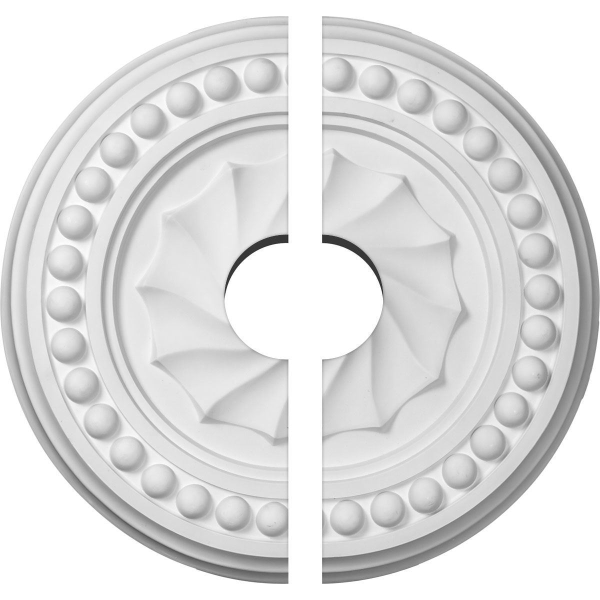 Ekena Millwork CM15FO2-03500 Foster 15.75-Inches W x 15.75-Inches L Architectural White Polyurethane Split Ceiling Medallion