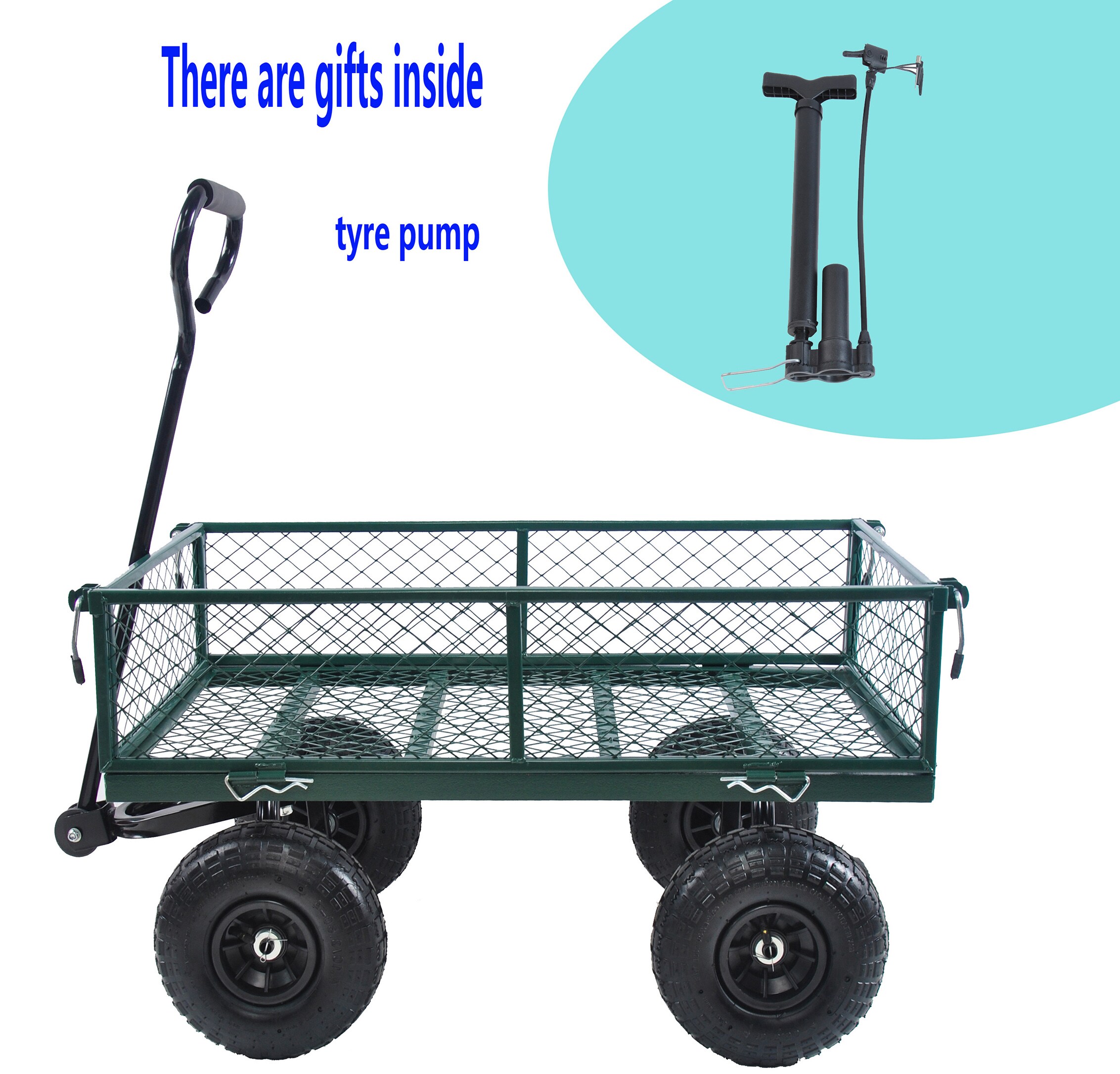 Damerin Yard Carts 3.5-cu ft Steel Folding Yard Cart 1011GC03 at Lowes.com