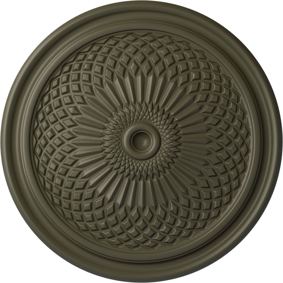 Ekena Millwork CM22TNWHF Trinity 22-in W x 22-in L Painted Witch Hazel Polyurethane Whole Ceiling Medallion