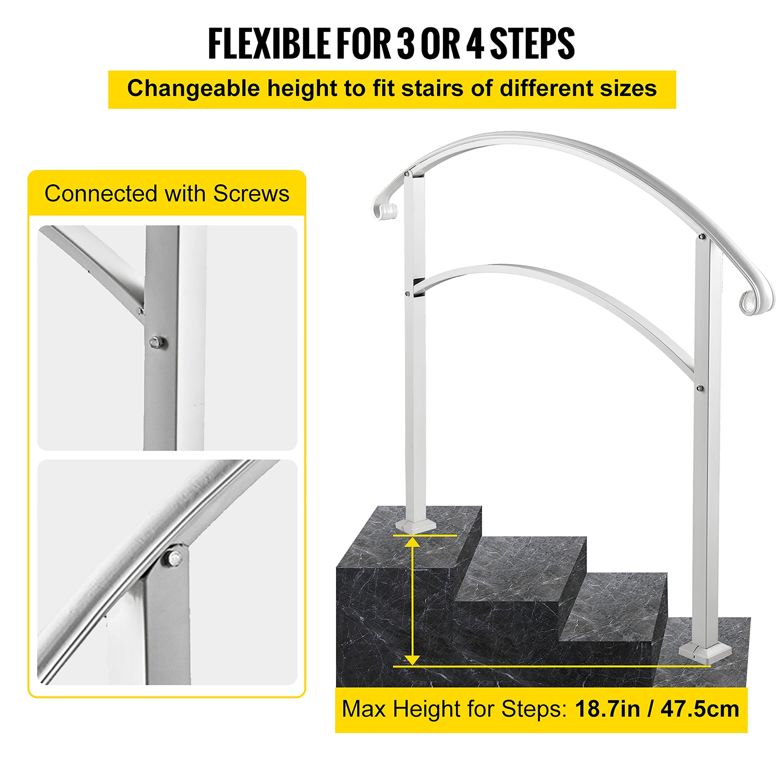 VEVOR 4FTHWTYFSWHITE001V0 Interior-Stairpart-Railing - View #4