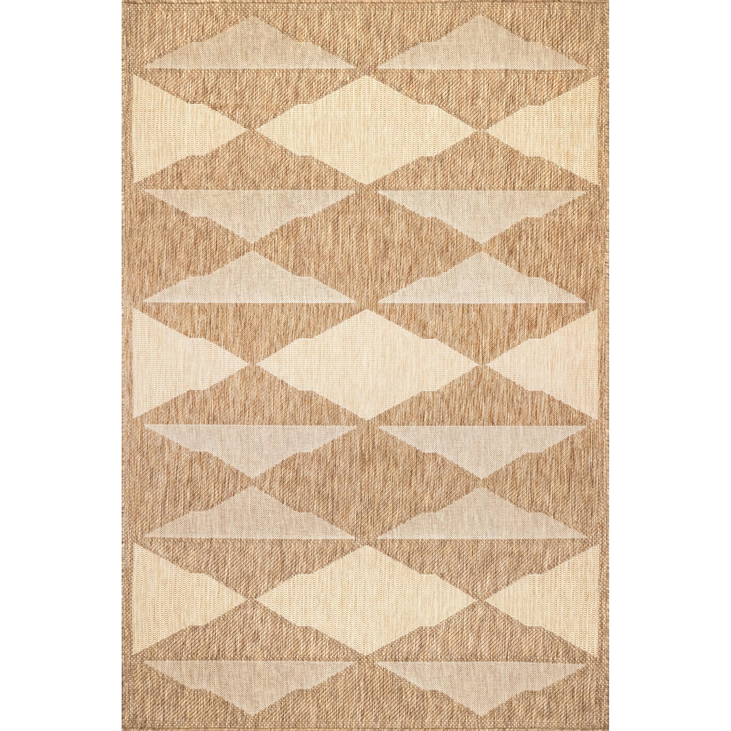 nuLOOM GBCB40A-208 Cabana 2 x 8 (ft) Loomed Polypropylene Beige Rectangular Indoor/Outdoor Geometric Runner rug