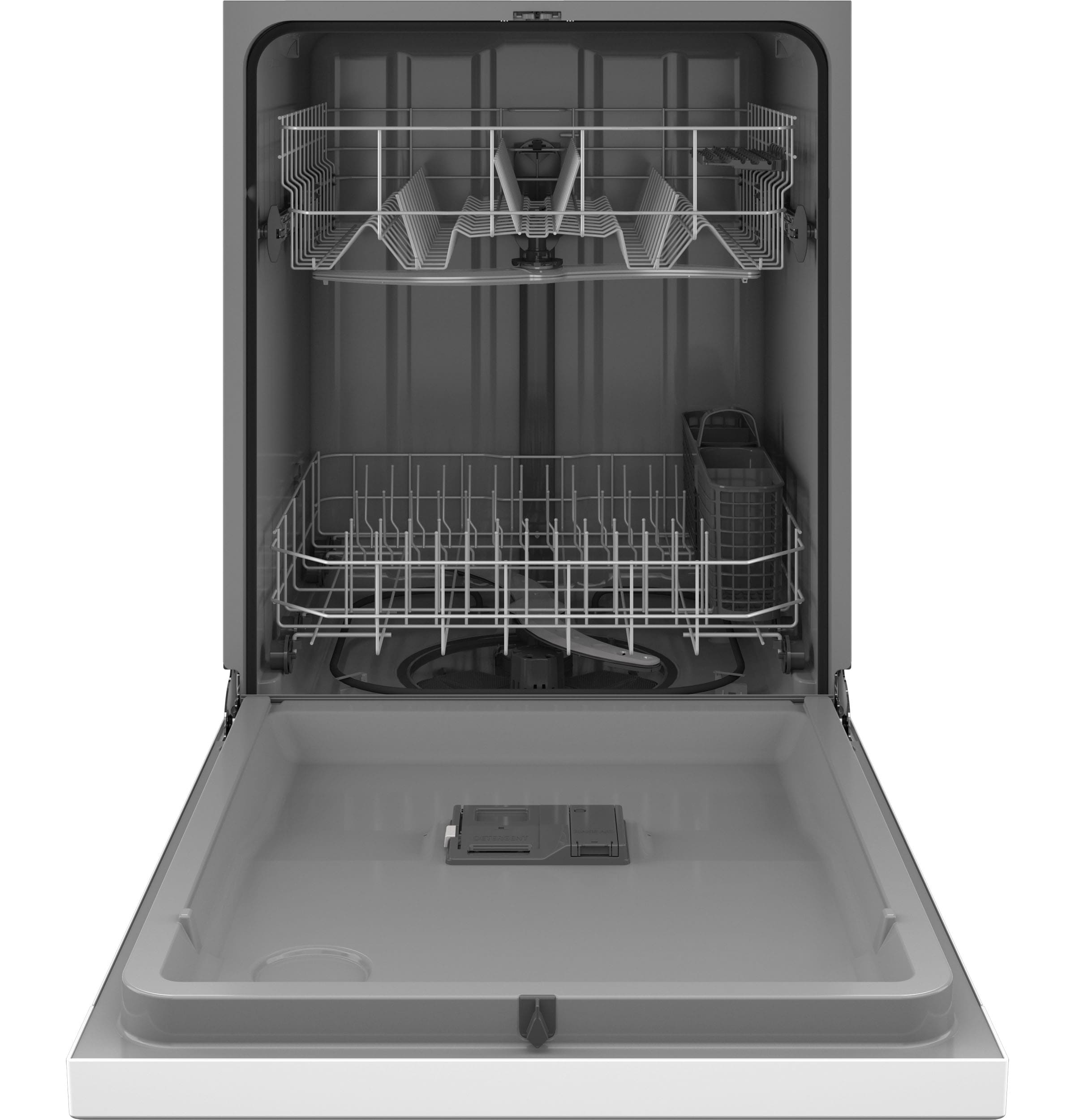 GE Dry Boost Front Control 24-in Built-In Dishwasher (White