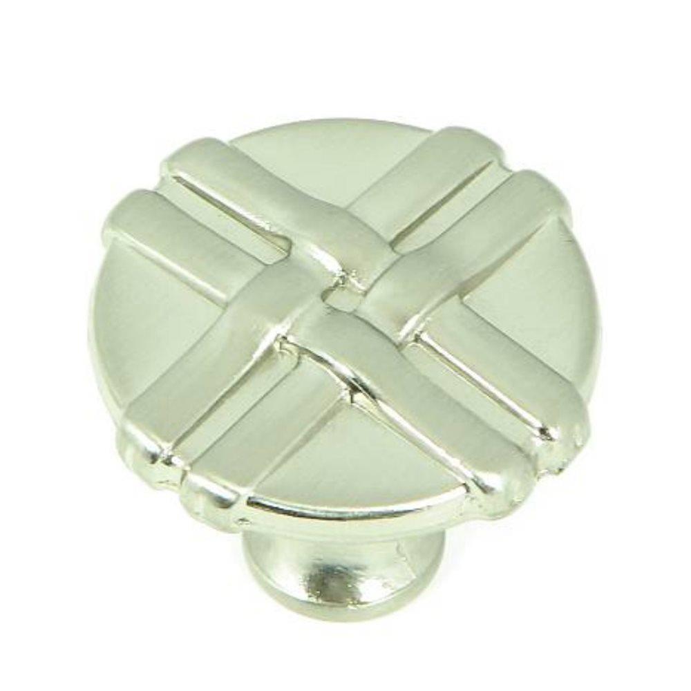 Stone Mill Hardware CP1492-SN Weave Satin nickel Round Transitional Cabinet Knob