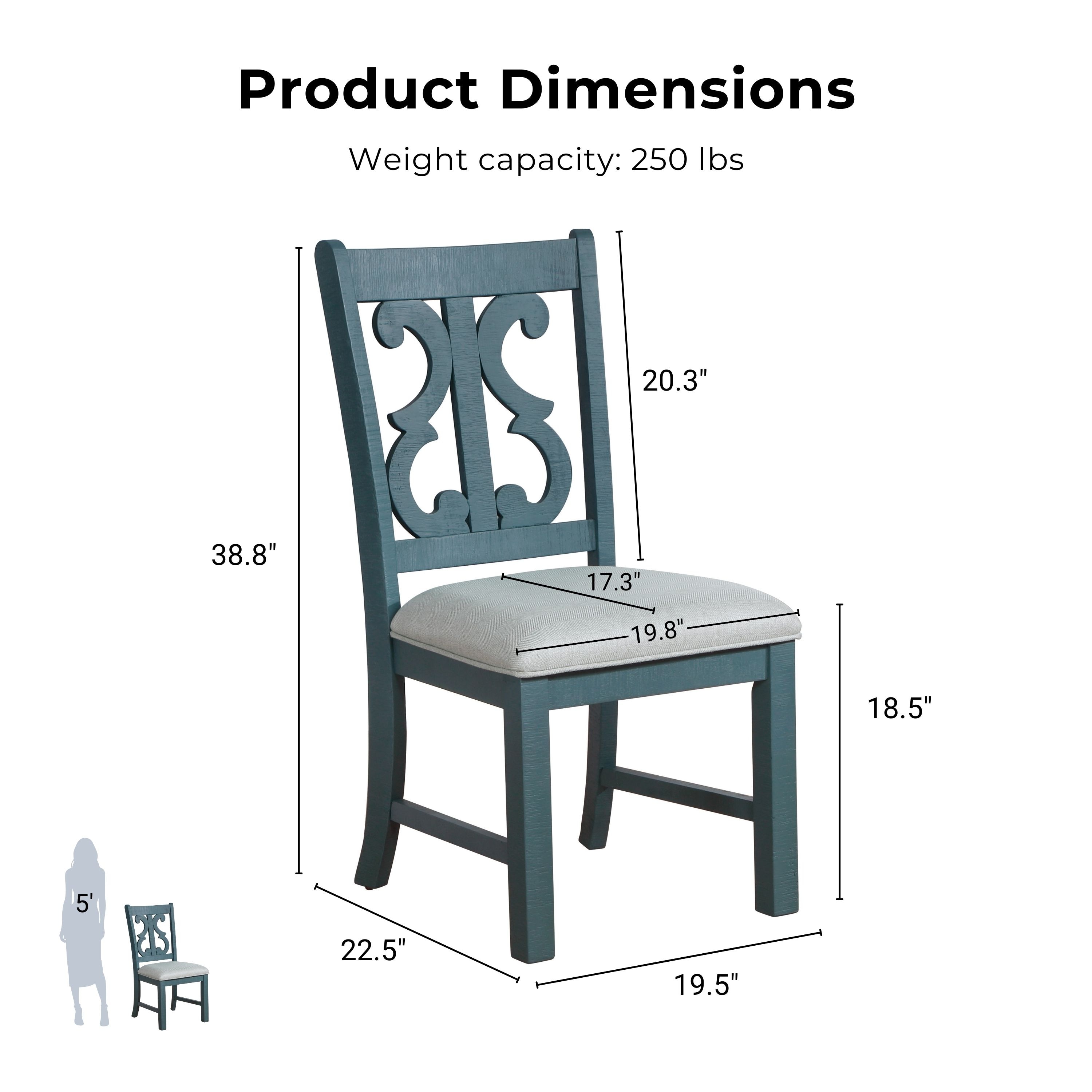 Furniture of America IDF-3417BL-SC Dining-Chairs - View #3