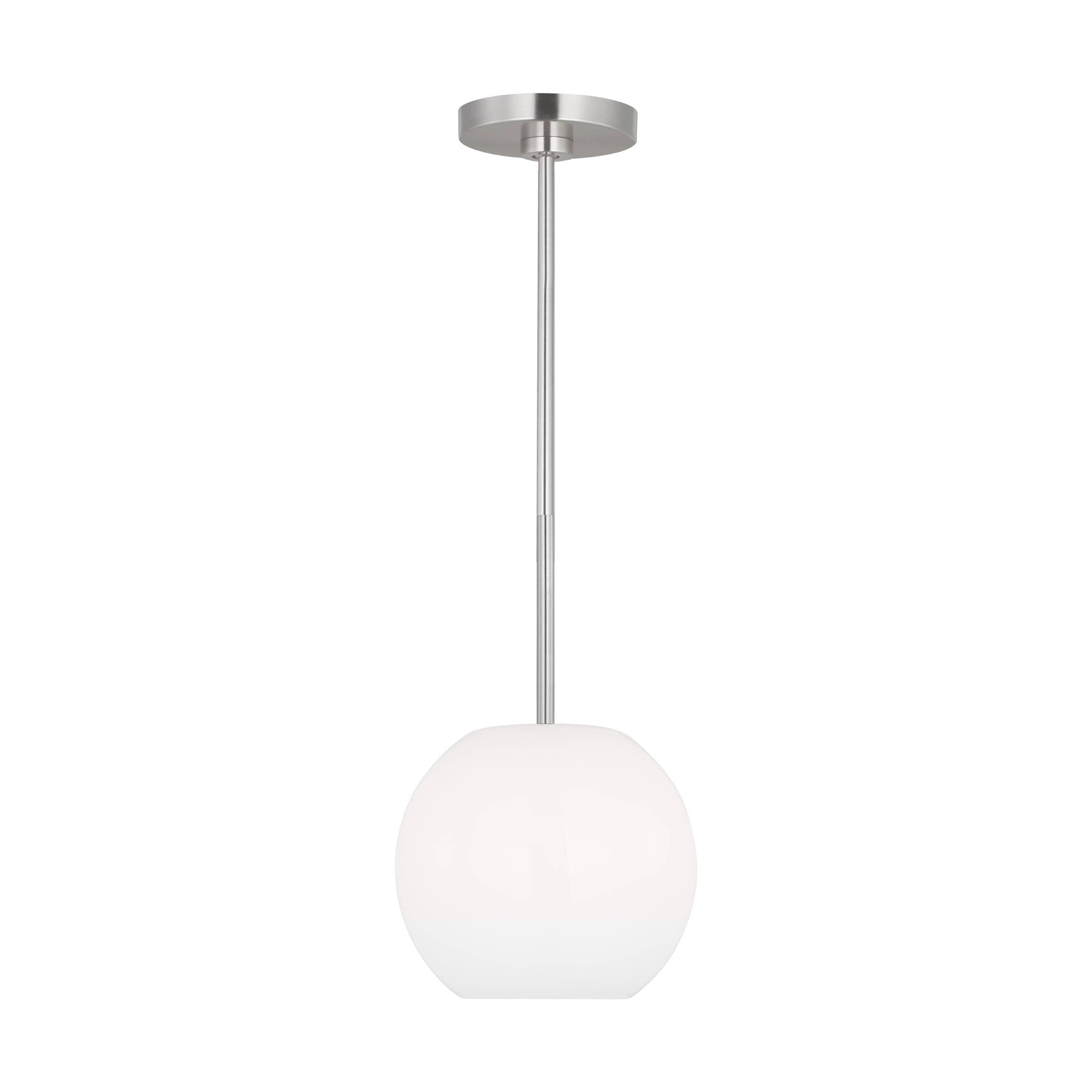 Generation Lighting GLP1011EN3/BS Rory 1 -Light Brushed Steel Modern/contemporary Clear glass Geometric Mini Hanging Pendant light